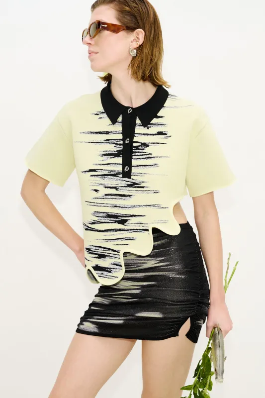 EBONY WAVY POLO SHIRT sold by PH5