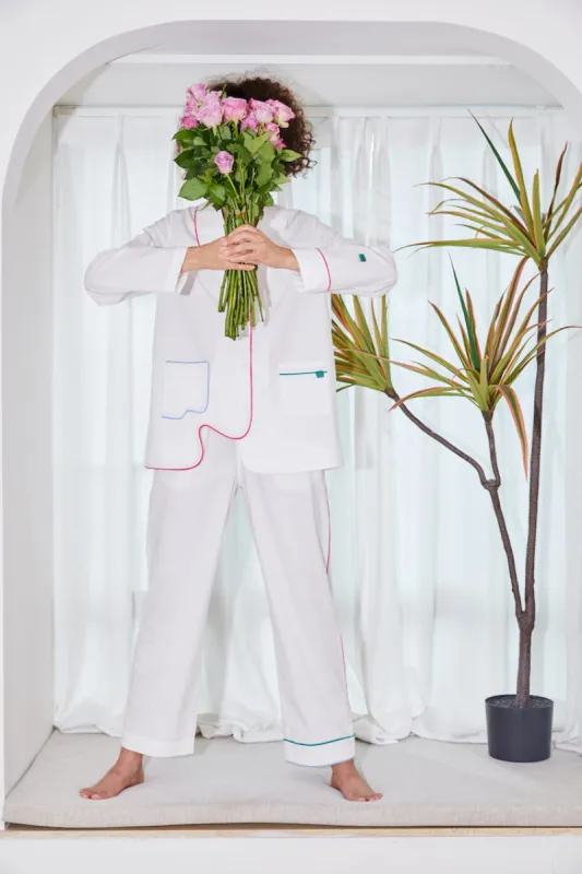 WASABI COTTON PAJAMA SHIRT white sold by PH5