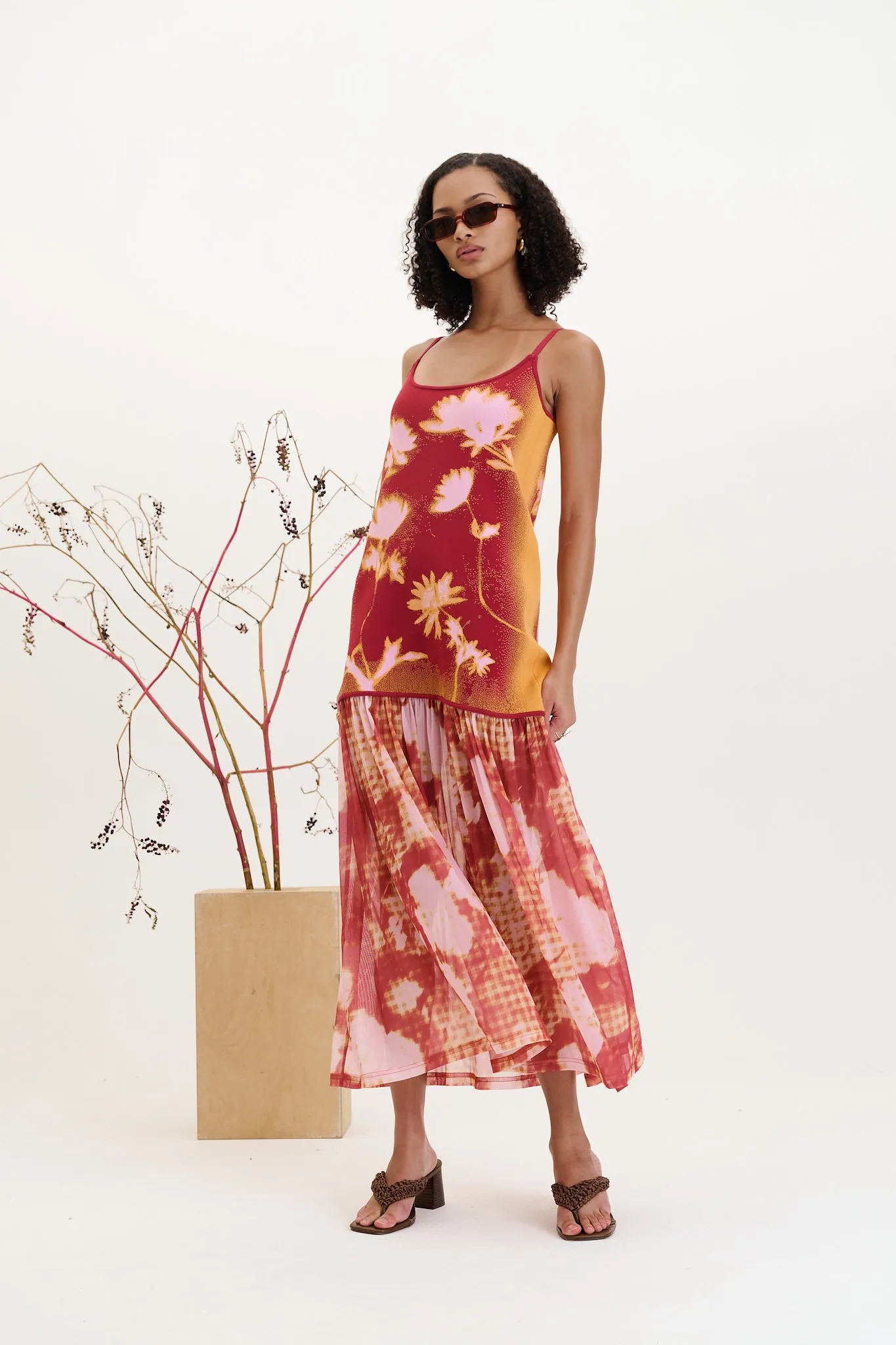 GINGER FLOWER PRINT TANK DRESS sold by PH5