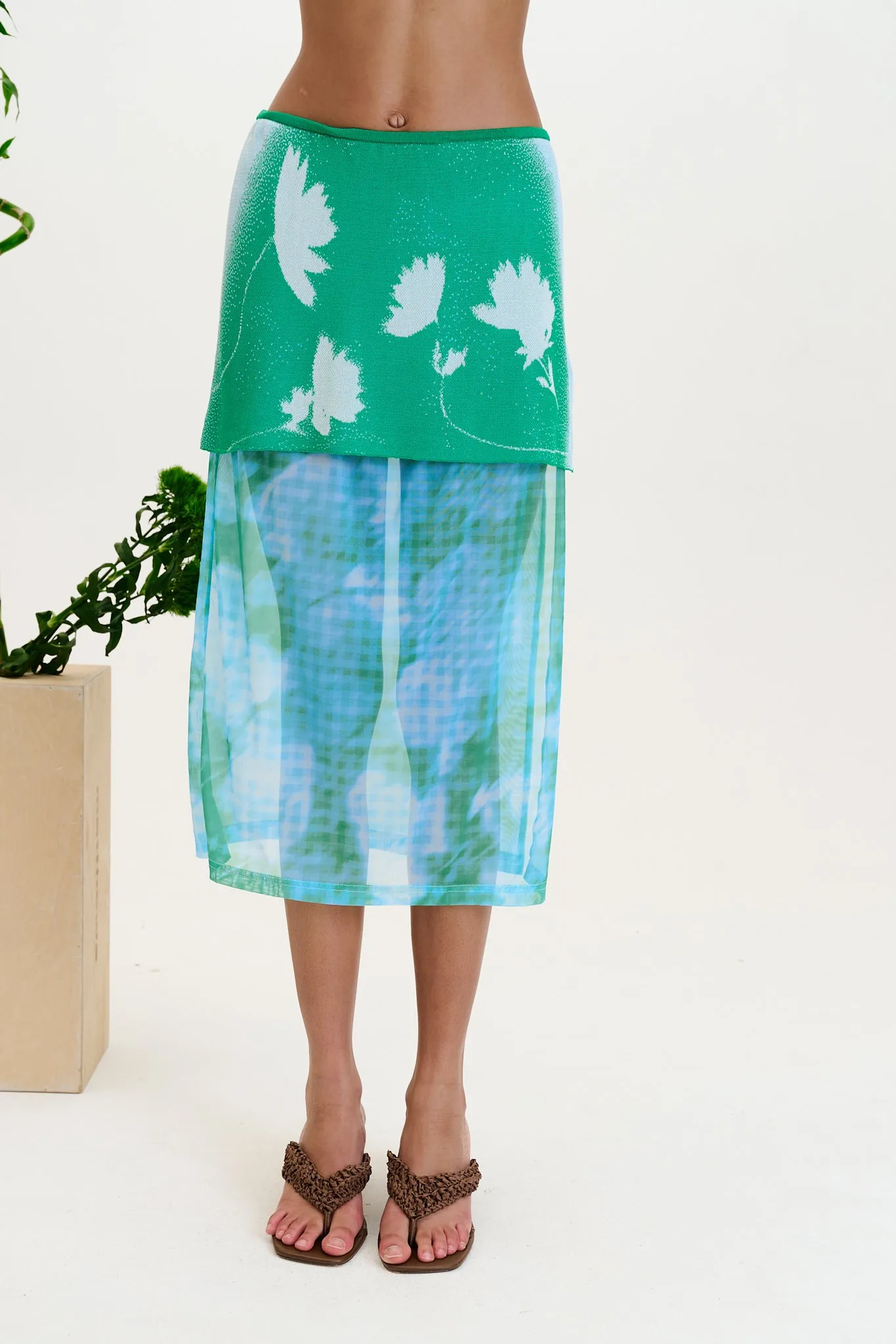 COLBY FLOWER PRINT MIDI SKIRT sold by PH5