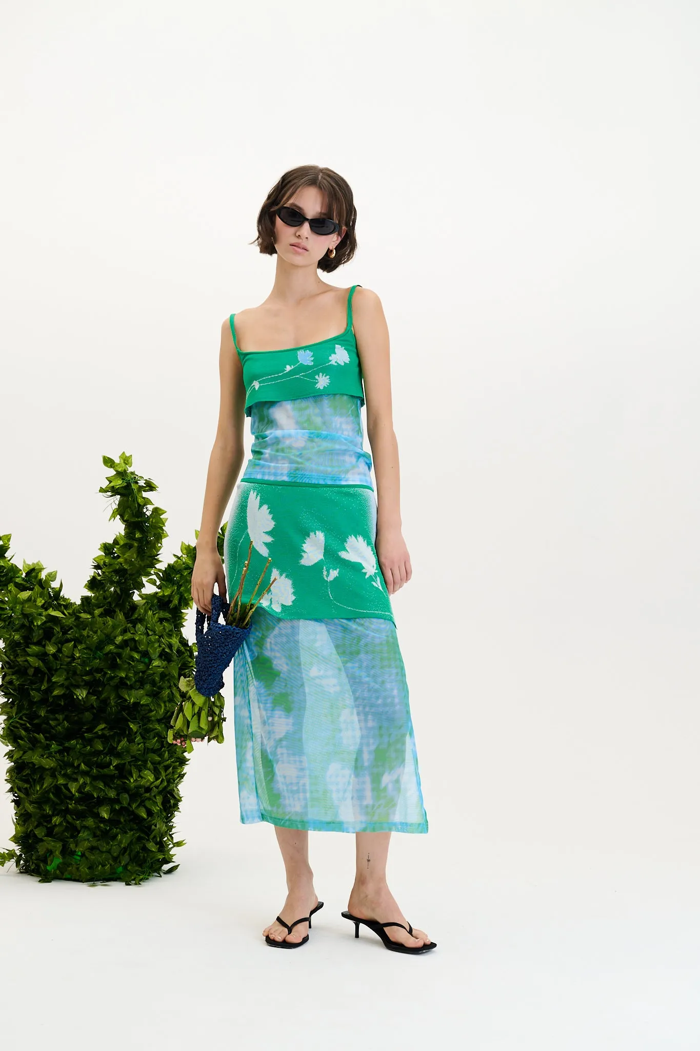 MAIZE FLOWER PRINT TANK TOP sold by PH5