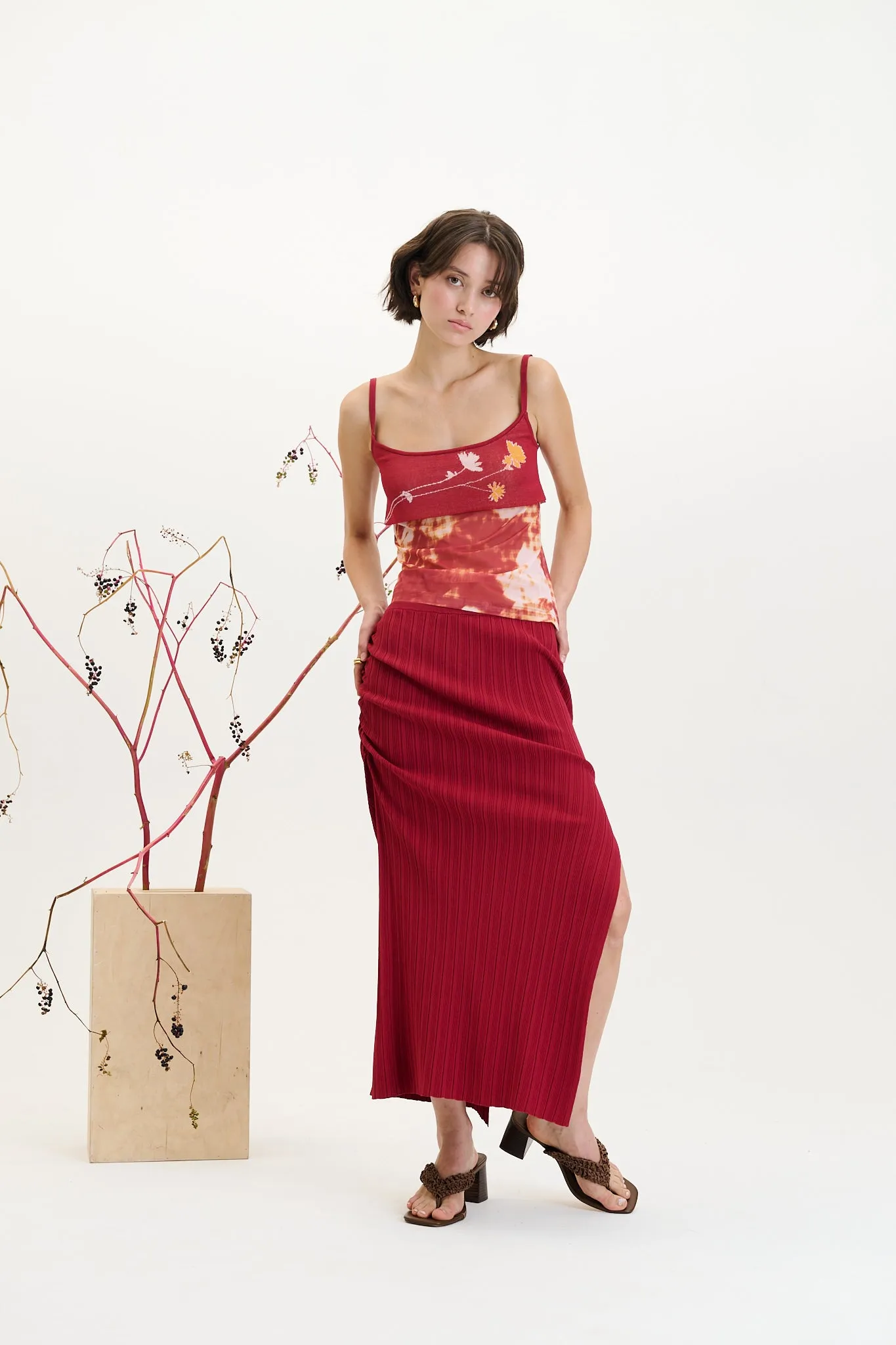 MAIZE FLOWER PRINT TANK TOP sold by PH5 product image thumbnail 2