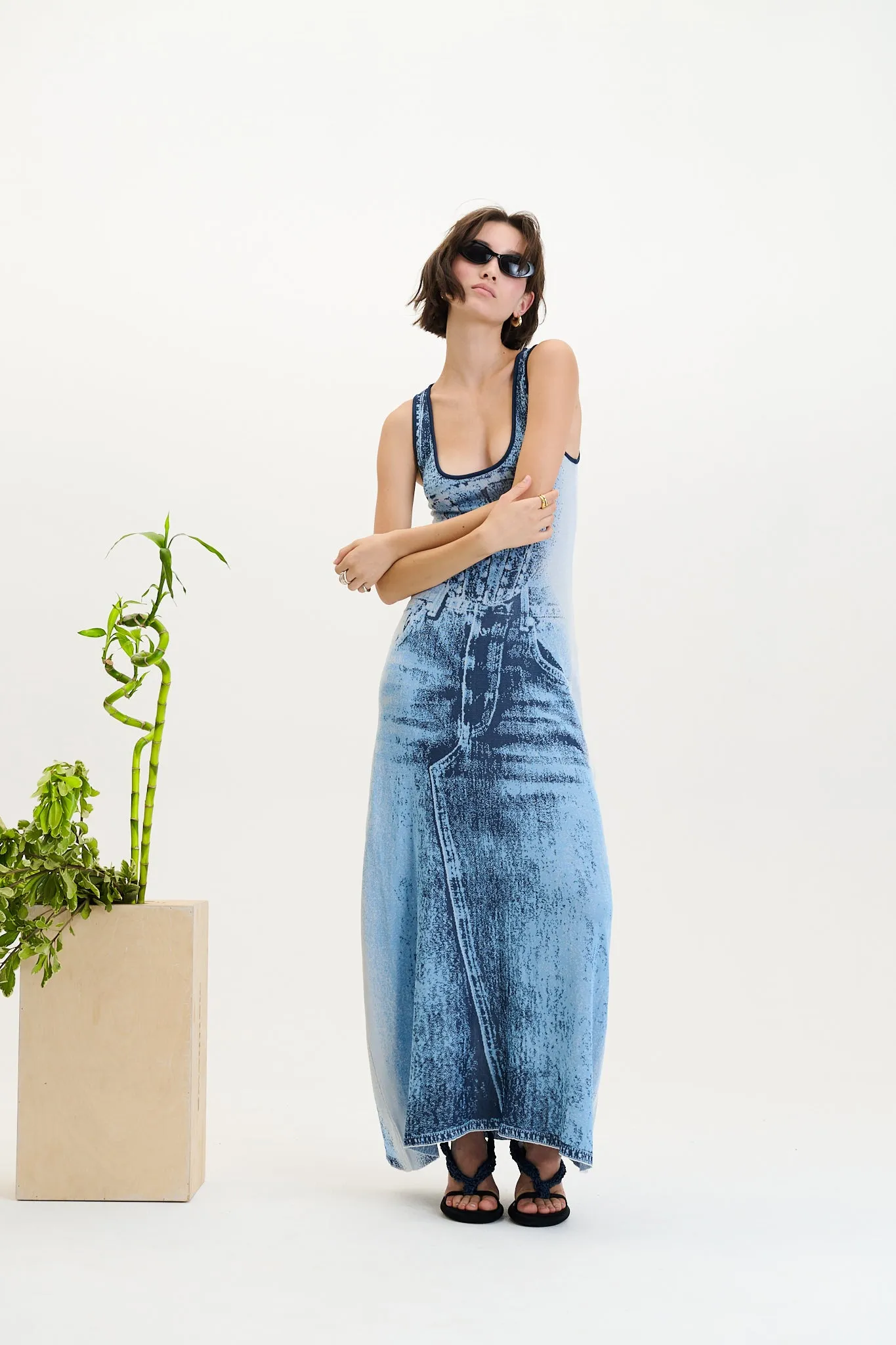 ASPEN DENIM TANK DRESS sold by PH5 product image thumbnail 5