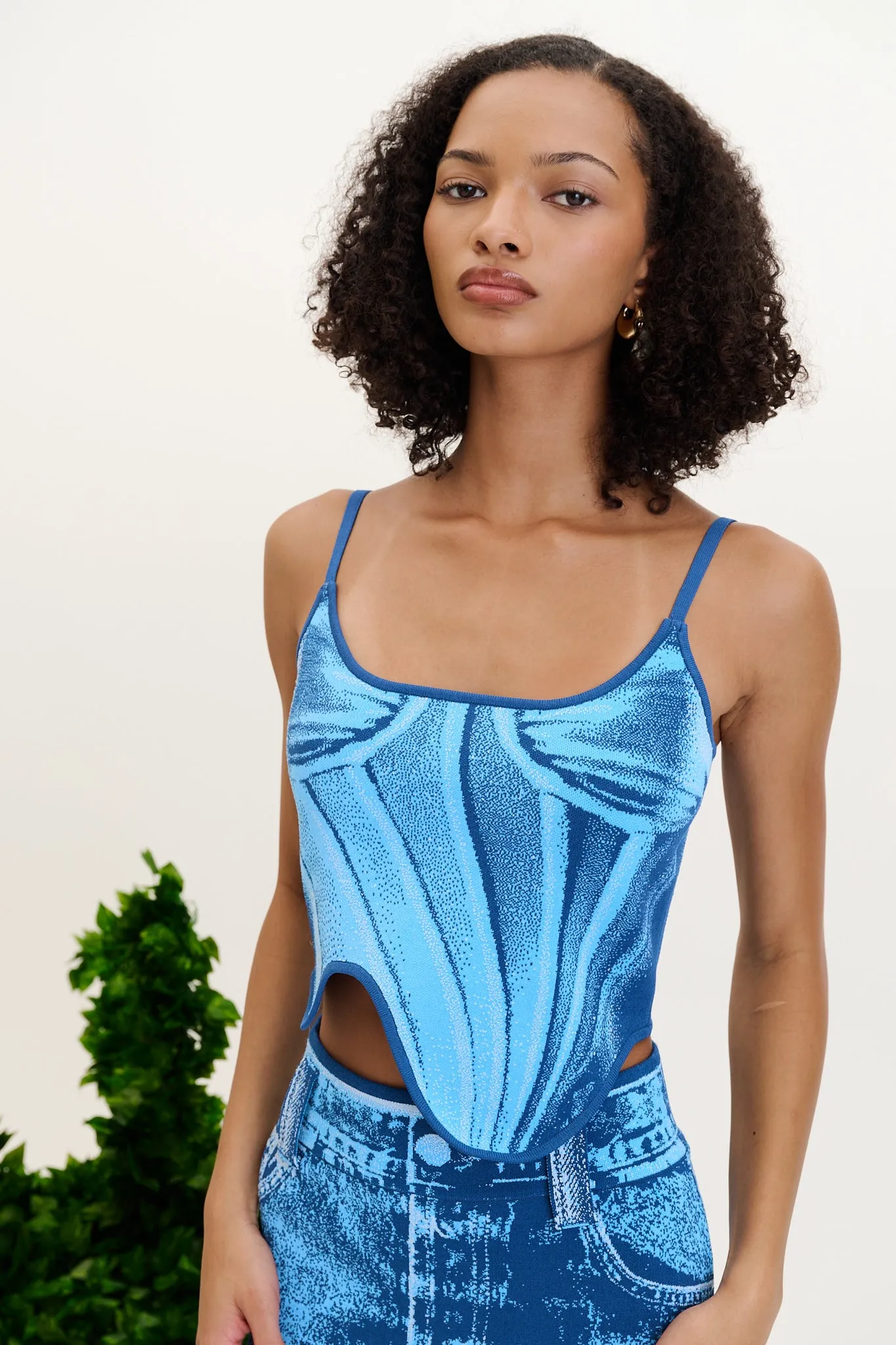 MILA DENIM PRINT TANK TOP sold by PH5 product image thumbnail 5