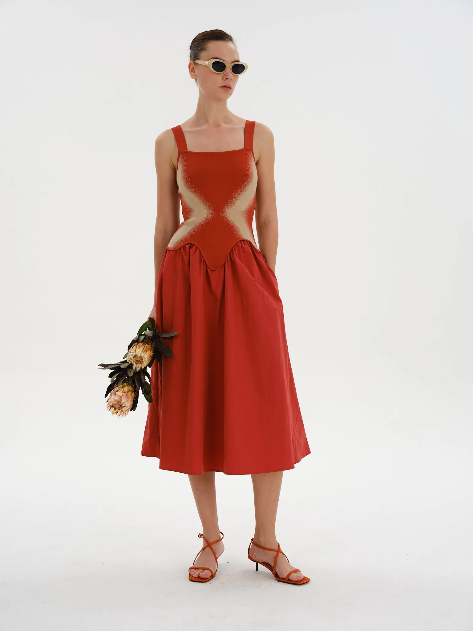 MUSHU MIXED MEDIA LONG DRESS sold by PH5