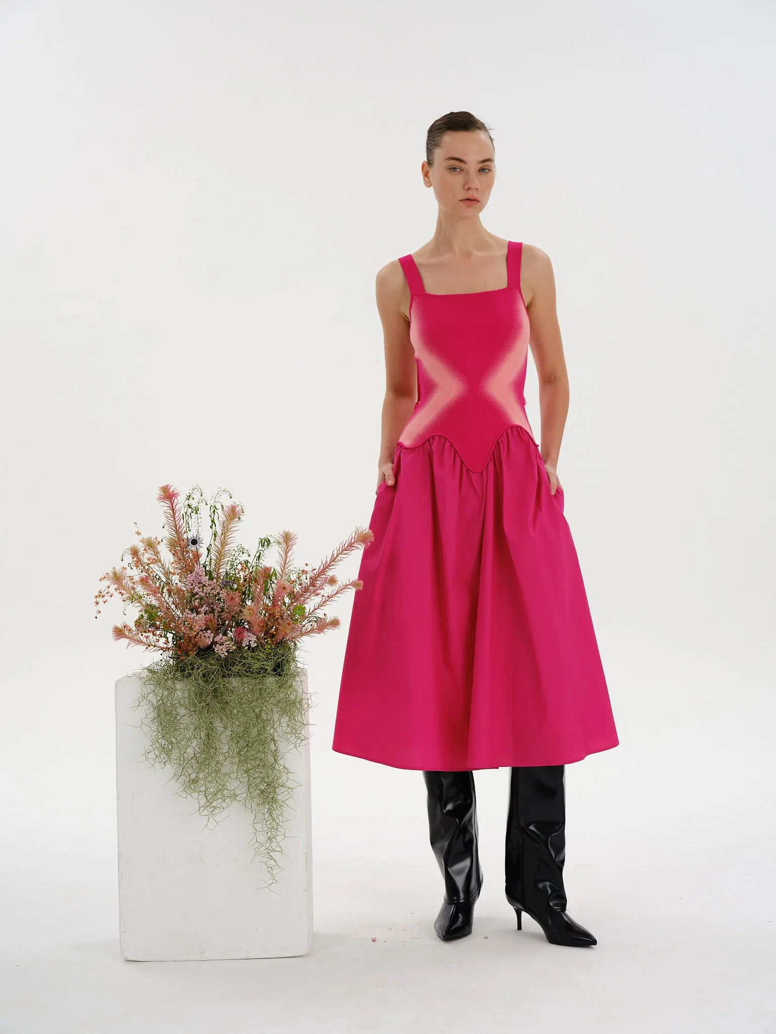 MUSHU MIXED MEDIA LONG DRESS sold by PH5 product image thumbnail 2