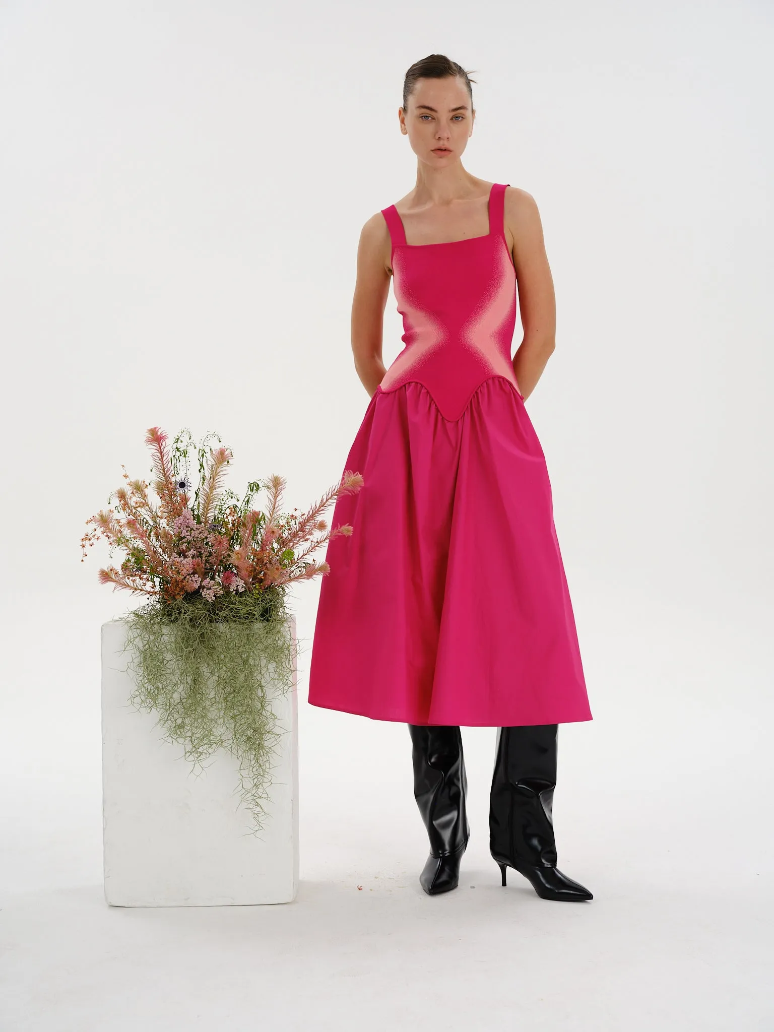 MUSHU MIXED MEDIA LONG DRESS sold by PH5 product image thumbnail 3