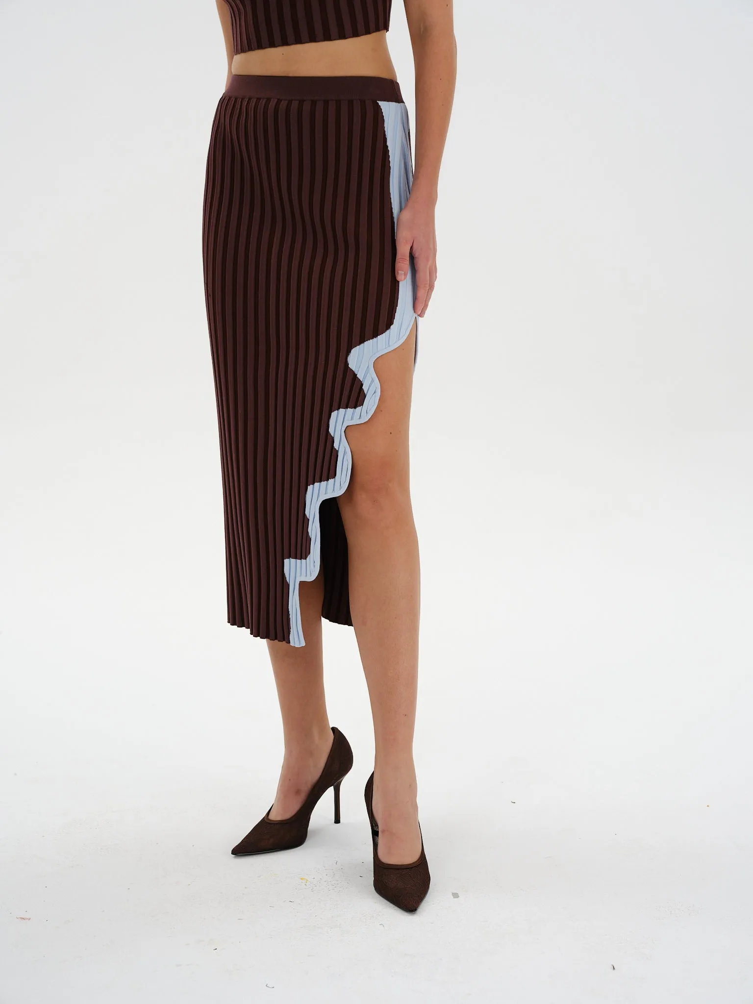 JELA PLEATED MIDI SKIRT sold by PH5