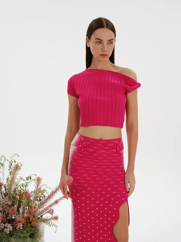 RILEY PLEATED CROP TOP made by PH5