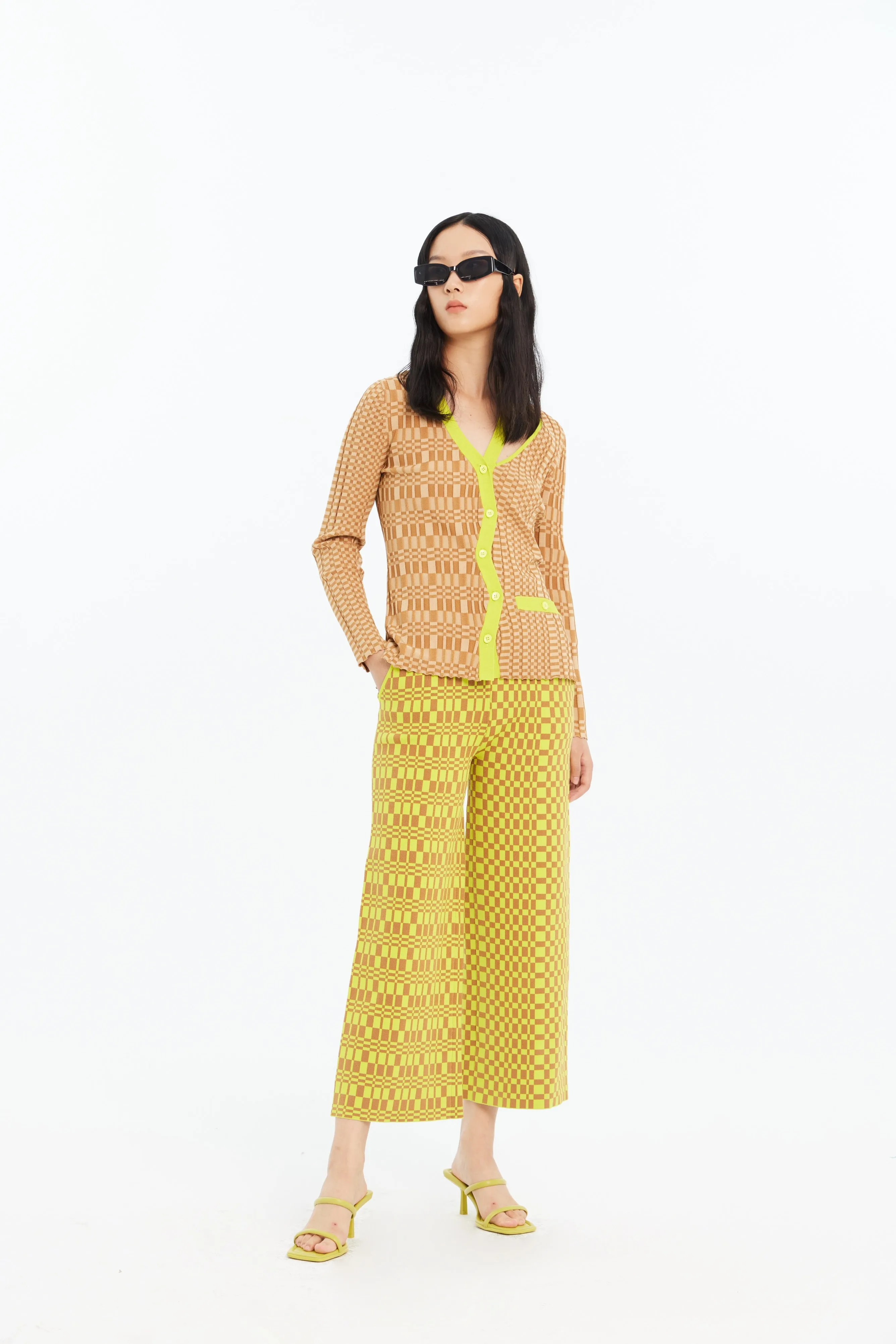 KRIS ECO PLAID WIDE LEG PANTS sold by PH5 product image thumbnail 2