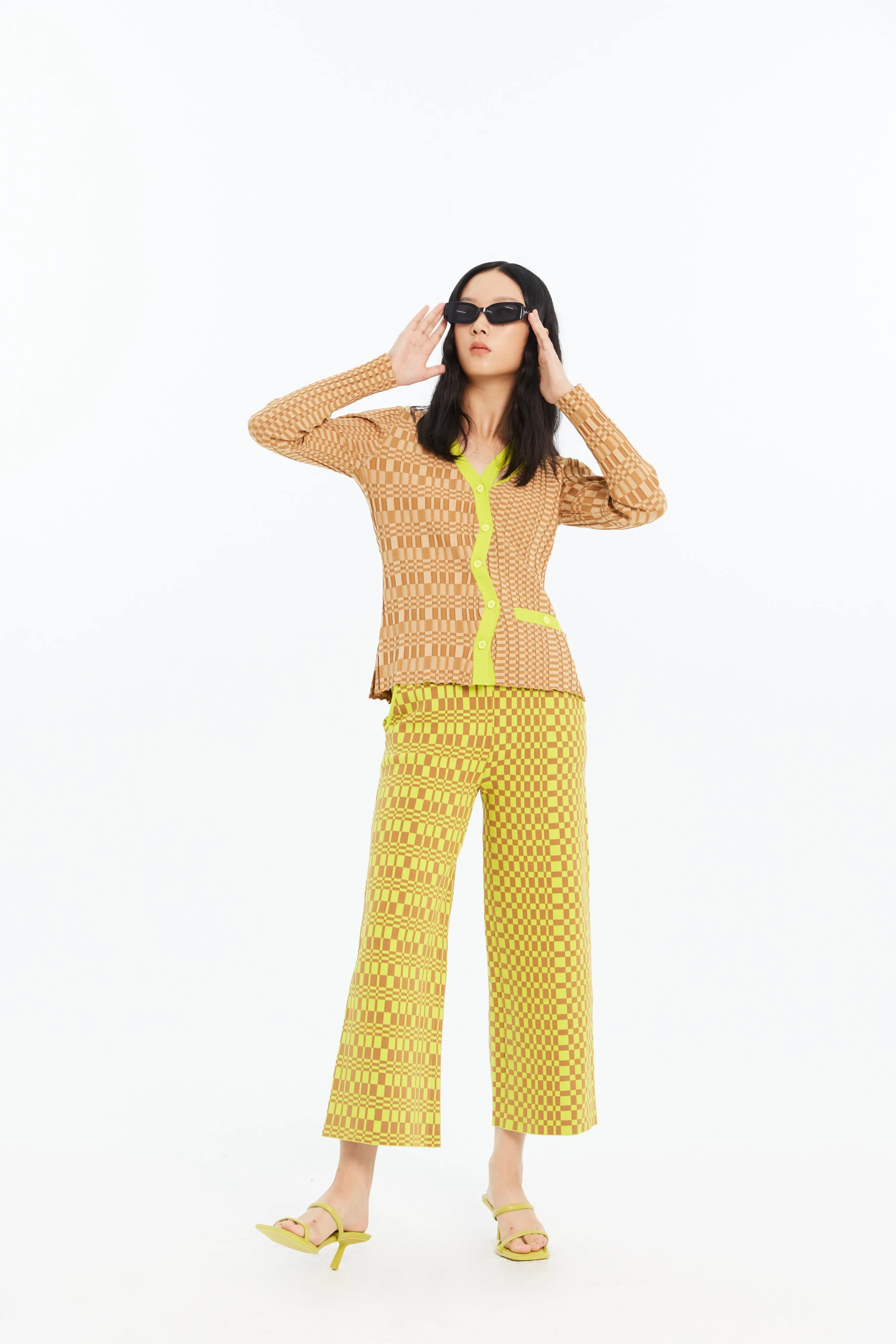 KRIS ECO PLAID WIDE LEG PANTS sold by PH5 product image thumbnail 3