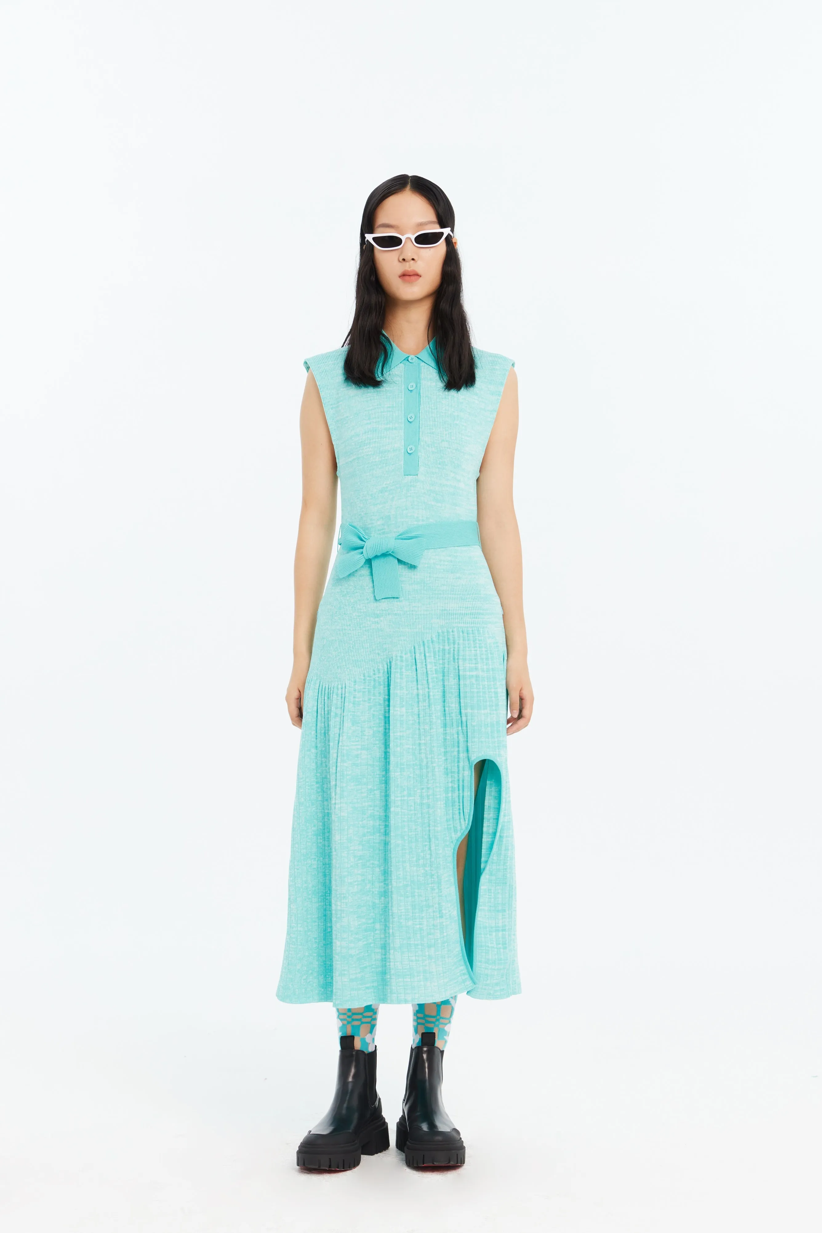 KERRY PLEATED ECO TANK DRESS WITH SIDE CUT OUT sold by PH5 product image thumbnail 2