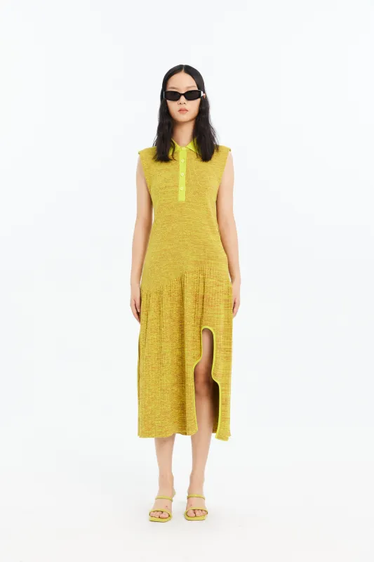 KERRY PLEATED ECO TANK DRESS WITH SIDE CUT OUT made by PH5