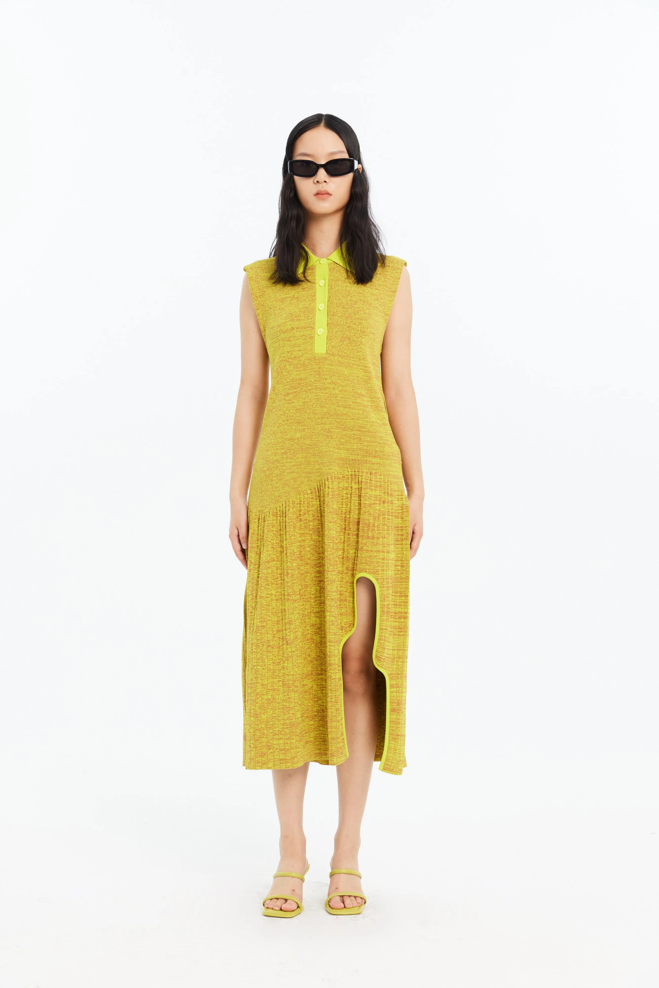 KERRY PLEATED ECO TANK DRESS WITH SIDE CUT OUT sold by PH5