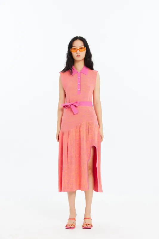 KERRY PLEATED ECO TANK DRESS WITH SIDE CUT OUT made by PH5