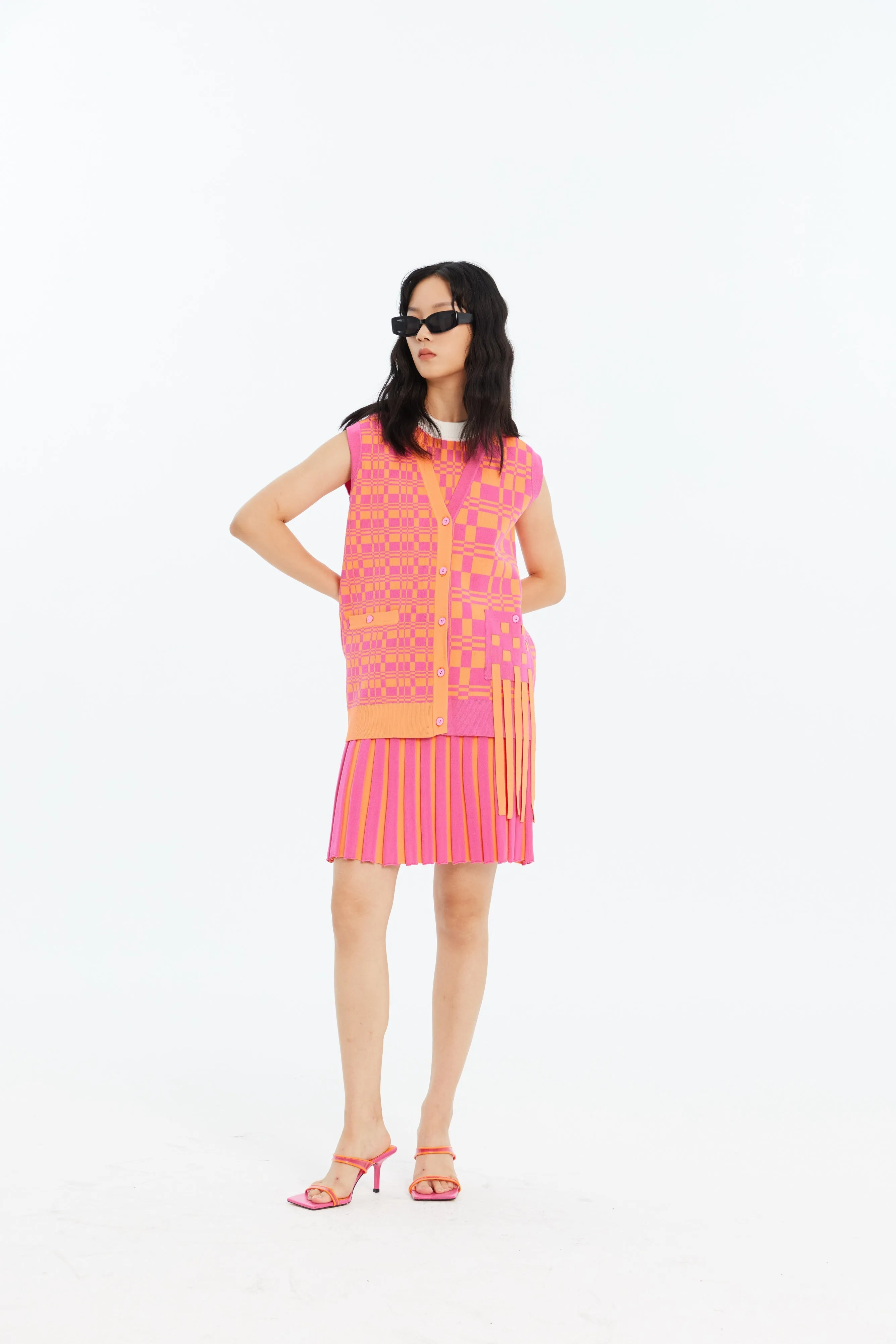 NOEL ECO PLAID CARDIGAN WITH DETACHABLE SLEEVES sold by PH5 product image thumbnail 3