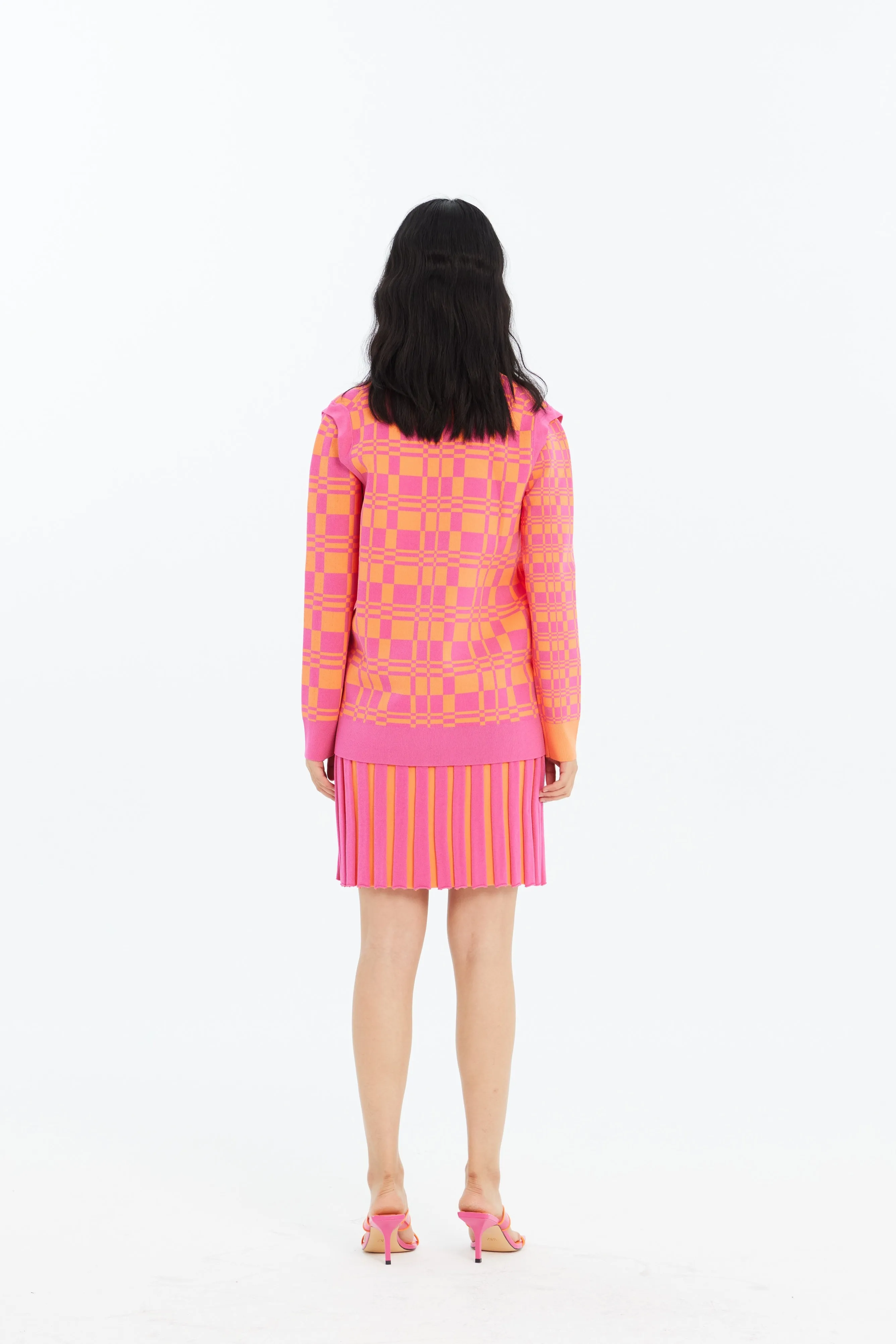 NOEL ECO PLAID CARDIGAN WITH DETACHABLE SLEEVES sold by PH5 product image thumbnail 2