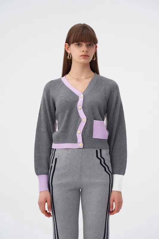ALAIA ECO CASHMERE COTTON WAVY RIBBED CROPPED CARDIGAN made by PH5