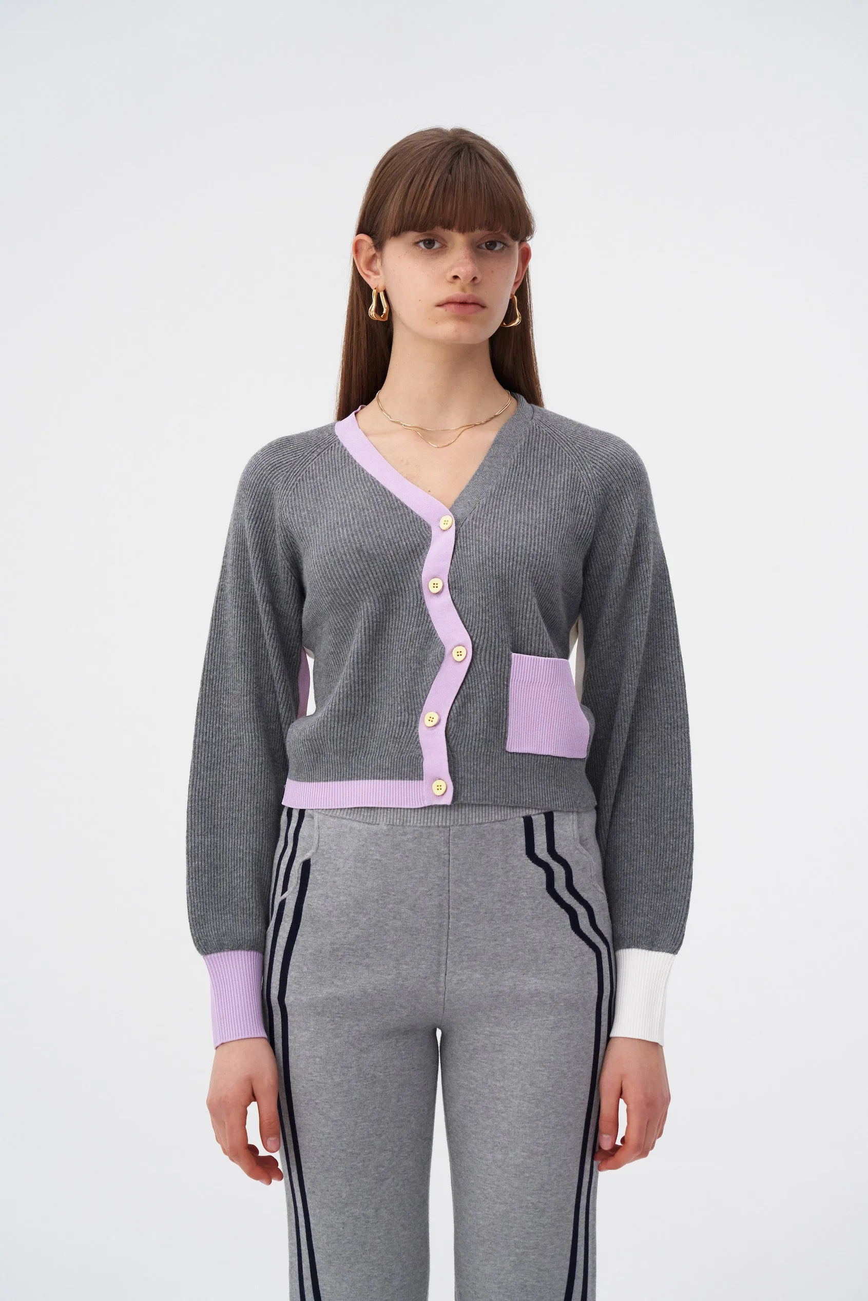 ALAIA ECO CASHMERE COTTON WAVY RIBBED CROPPED CARDIGAN sold by PH5