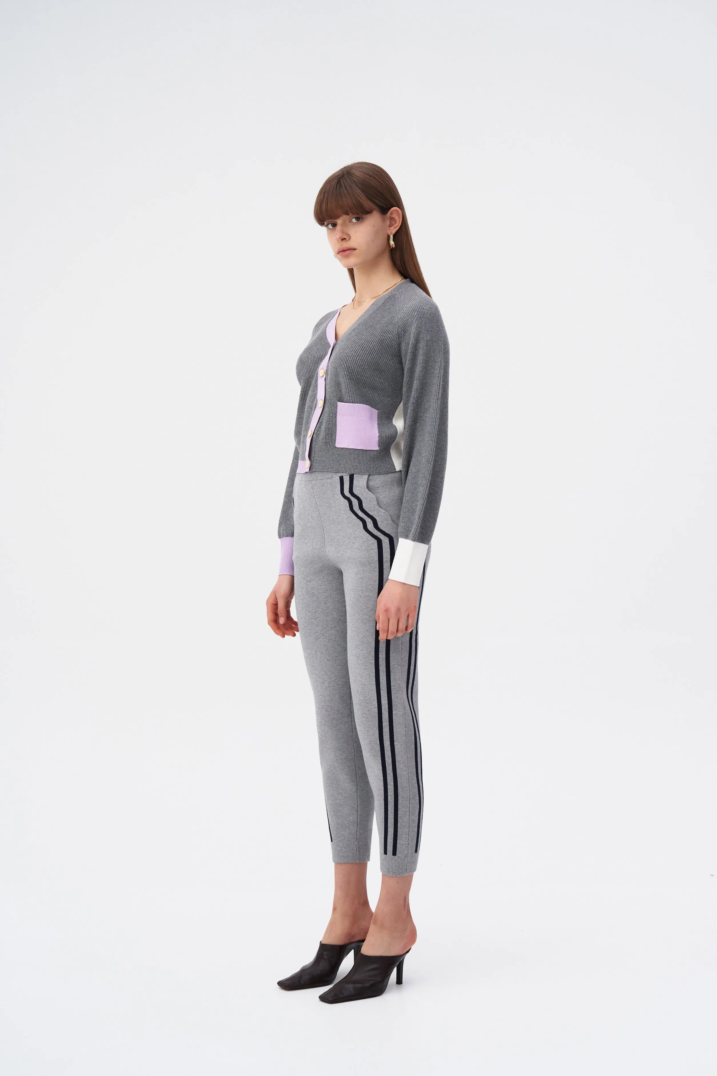ALAIA ECO CASHMERE COTTON WAVY RIBBED CROPPED CARDIGAN sold by PH5 product image thumbnail 3
