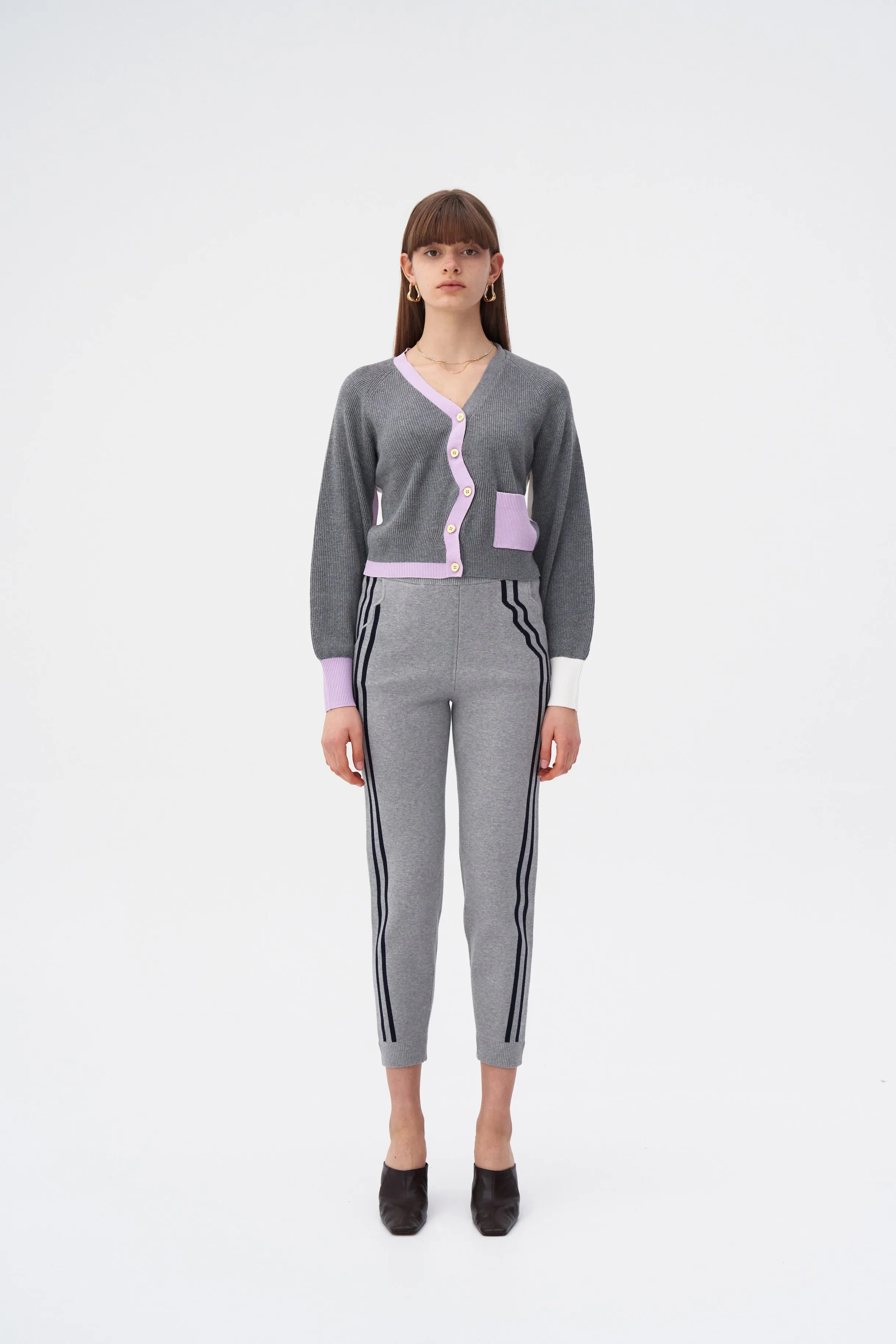 ALAIA ECO CASHMERE COTTON WAVY RIBBED CROPPED CARDIGAN sold by PH5 product image thumbnail 2