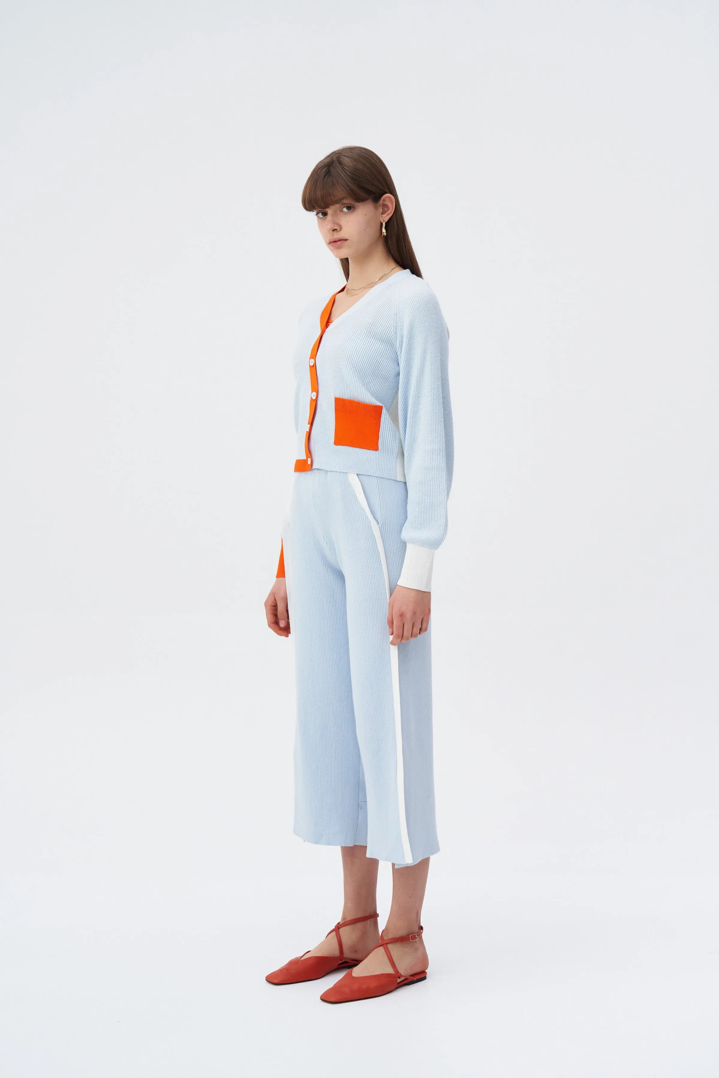 ALAIA ECO CASHMERE COTTON WAVY RIBBED CROPPED CARDIGAN sold by PH5 product image thumbnail 3