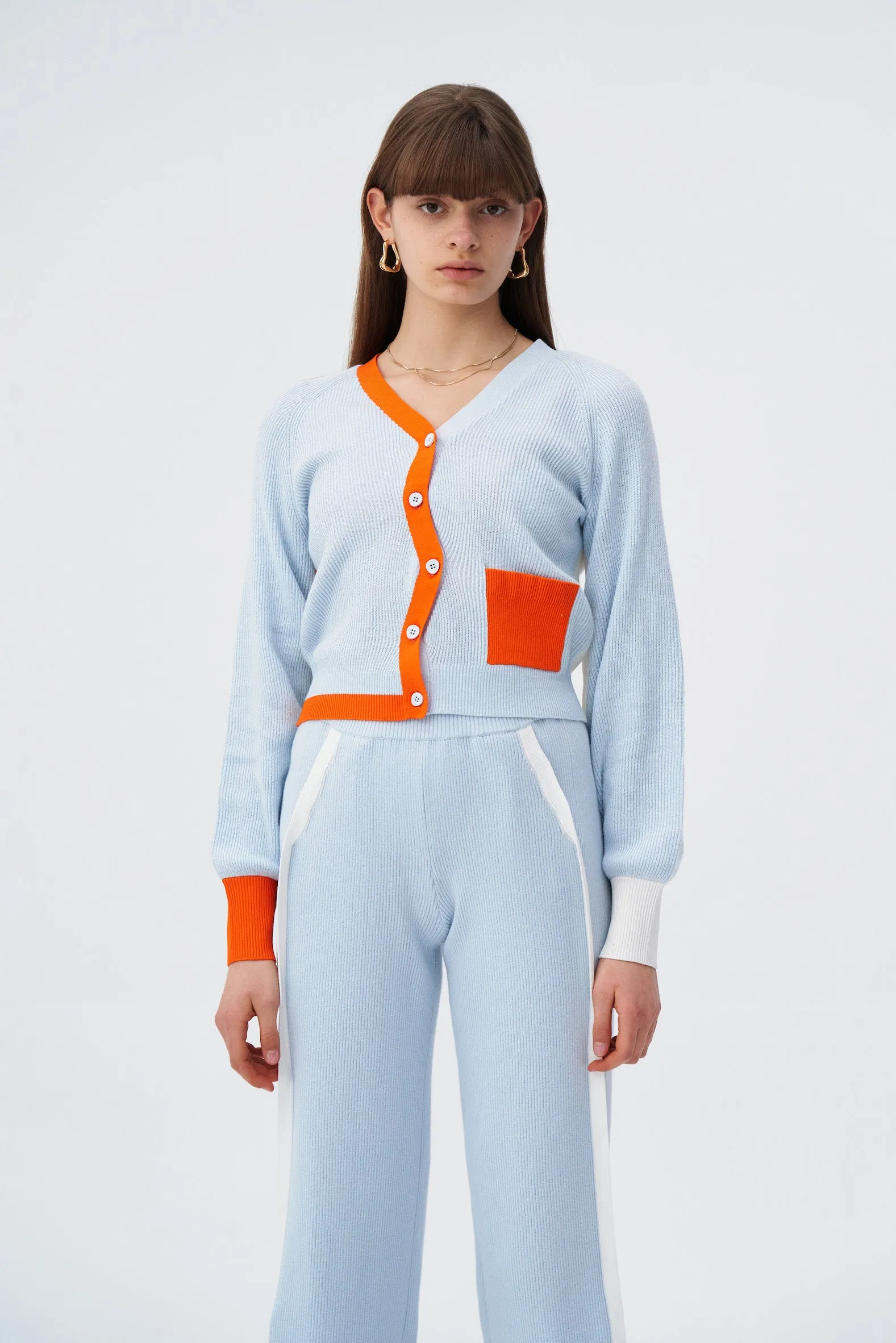 ALAIA ECO CASHMERE COTTON WAVY RIBBED CROPPED CARDIGAN sold by PH5