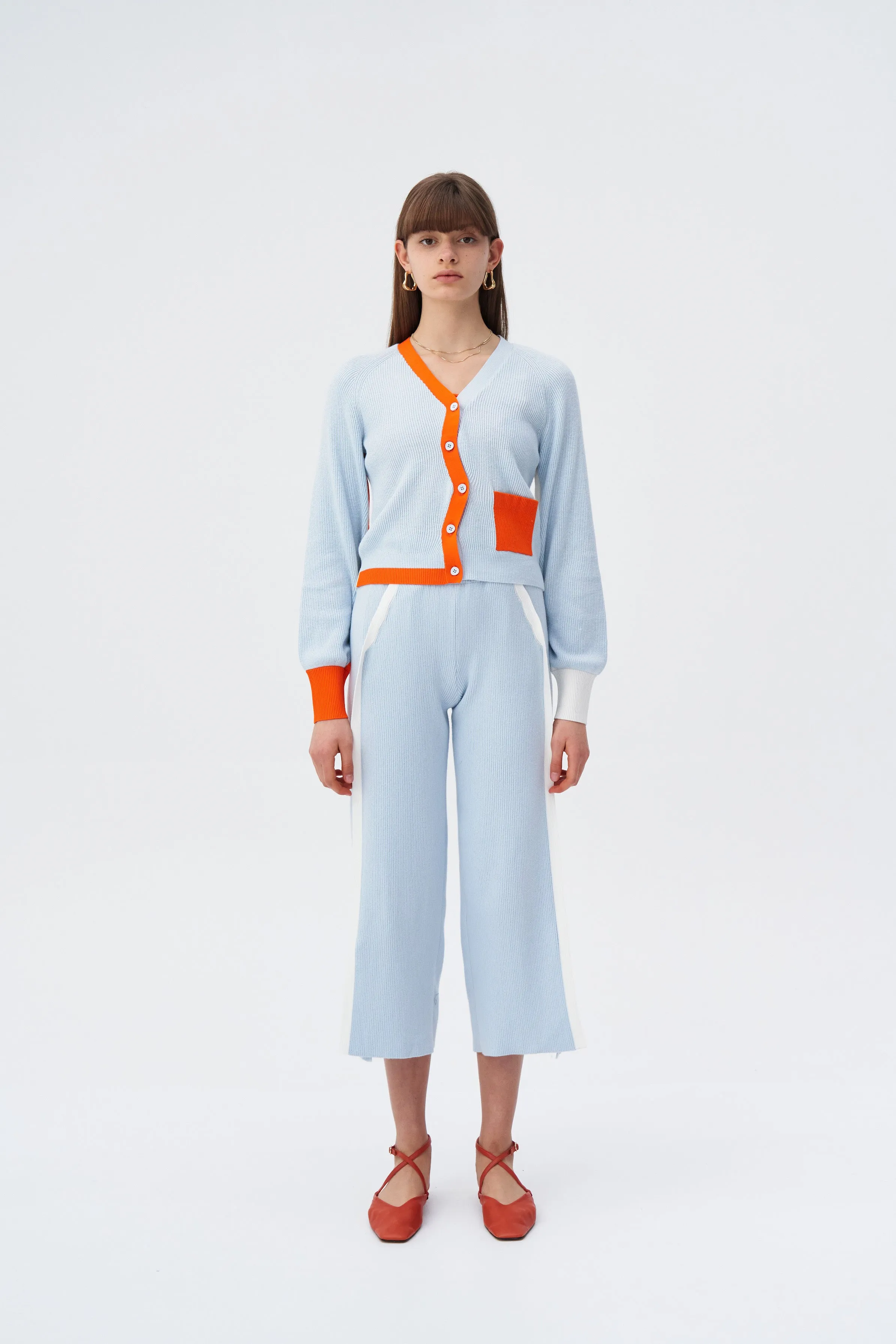 ALAIA ECO CASHMERE COTTON WAVY RIBBED CROPPED CARDIGAN sold by PH5 product image thumbnail 2