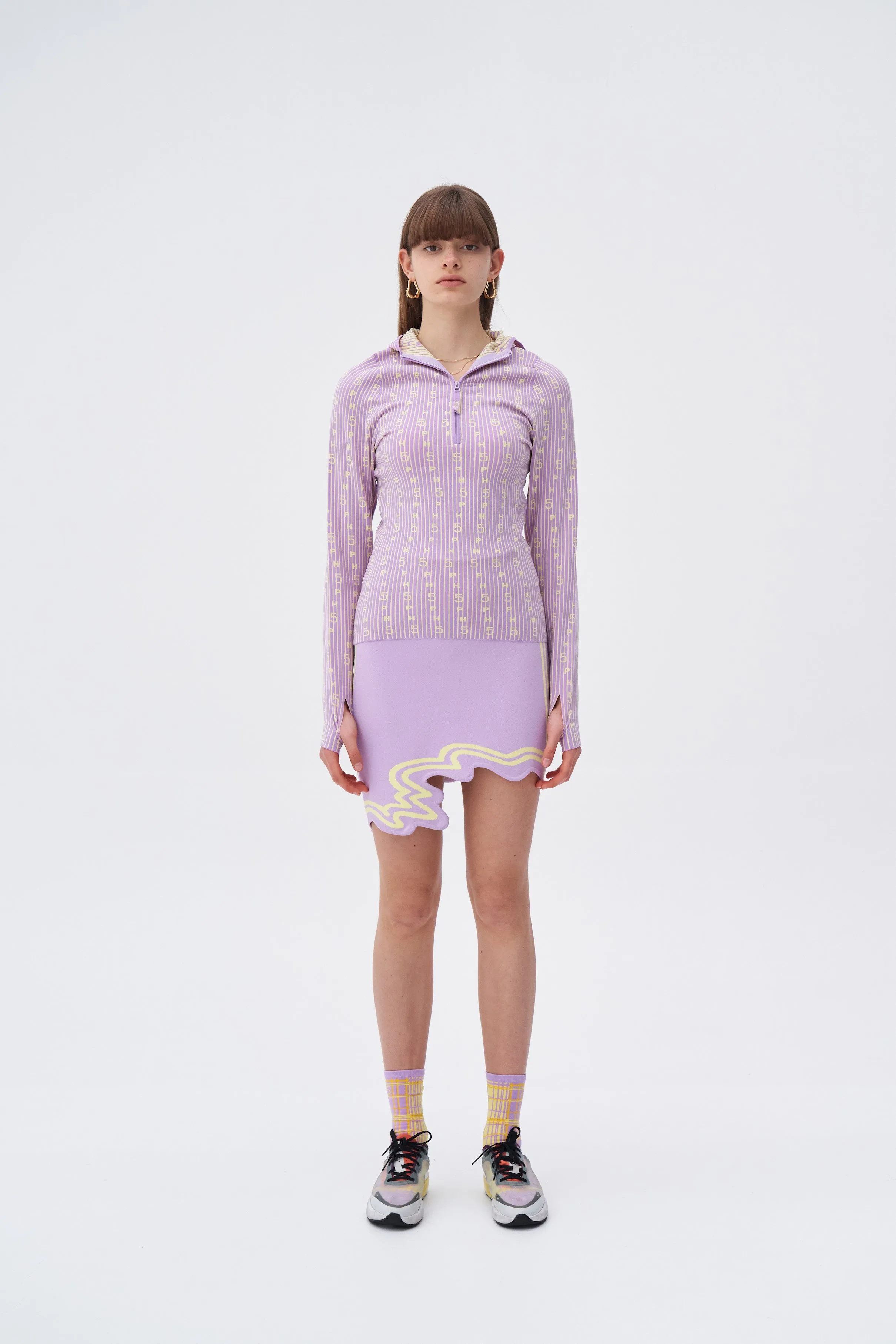 EILISH SIGNATURE WAVY MINI SKIRT IN ECO YARN sold by PH5