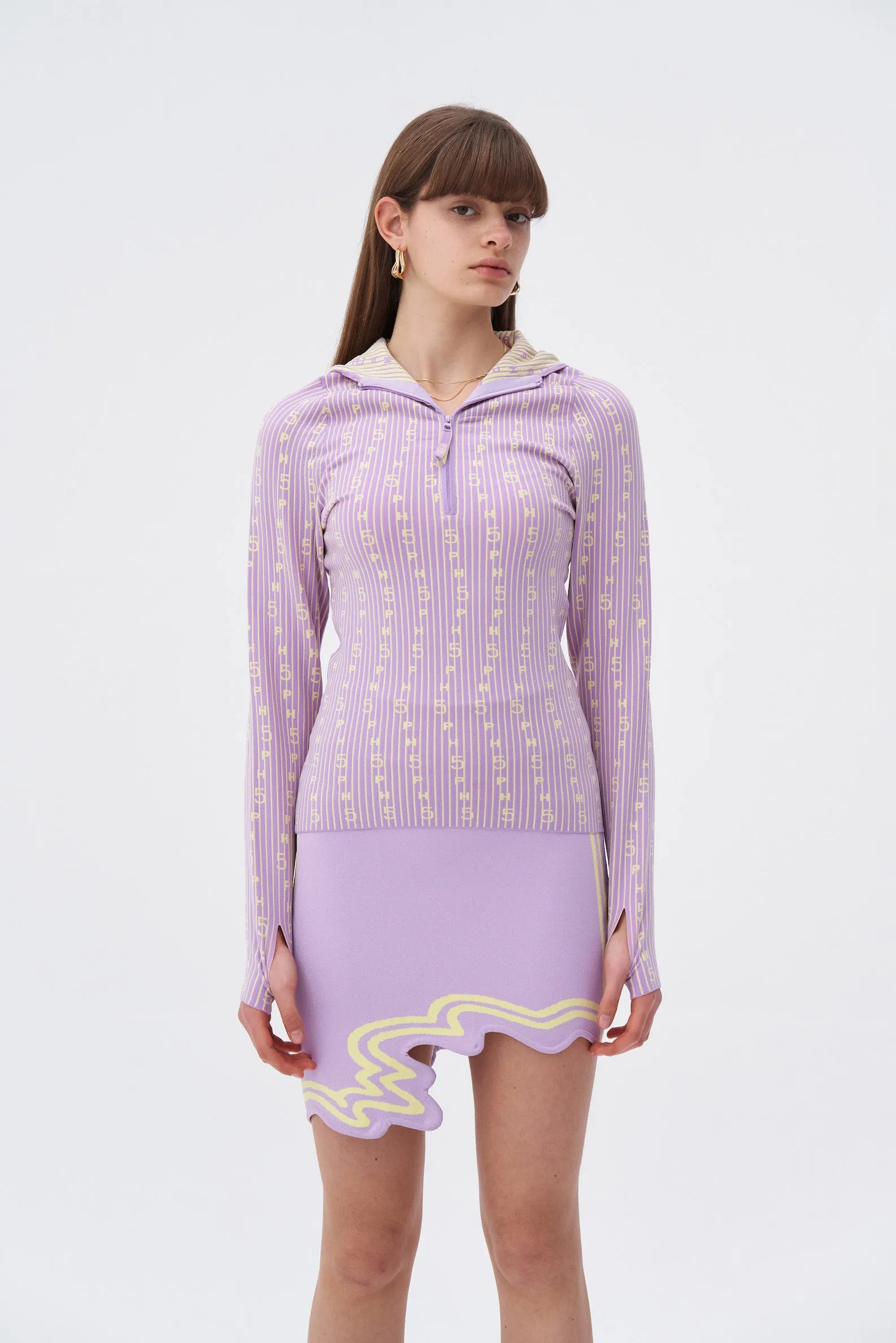 EILISH SIGNATURE WAVY MINI SKIRT IN ECO YARN sold by PH5 product image thumbnail 2