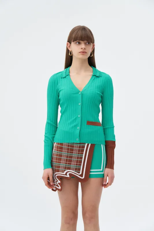 WINNIE ECO V-NECK CARDIGAN WITH POCKET made by PH5