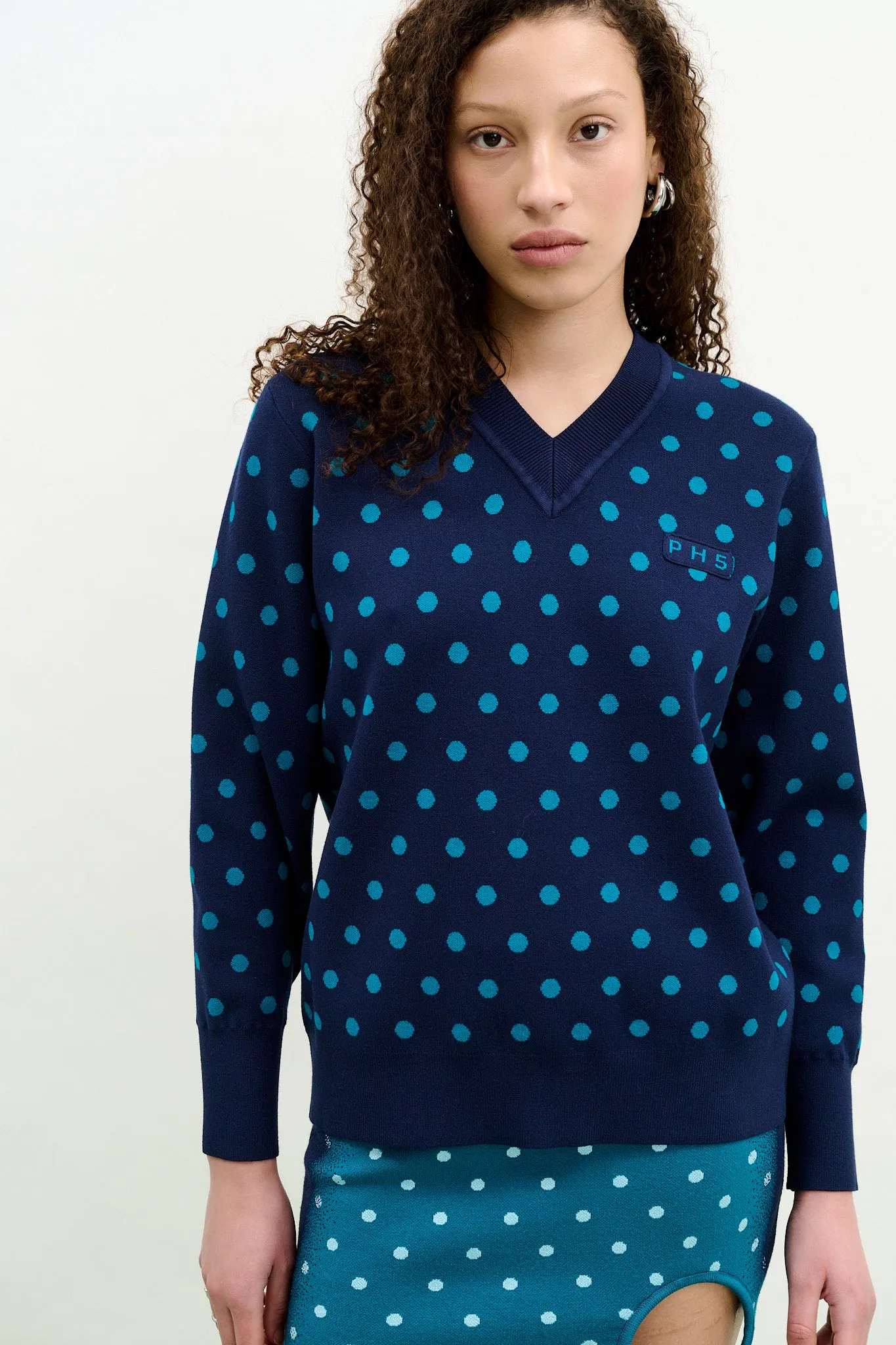 LYRA POINTELLE V-NECK PULLOVER sold by PH5