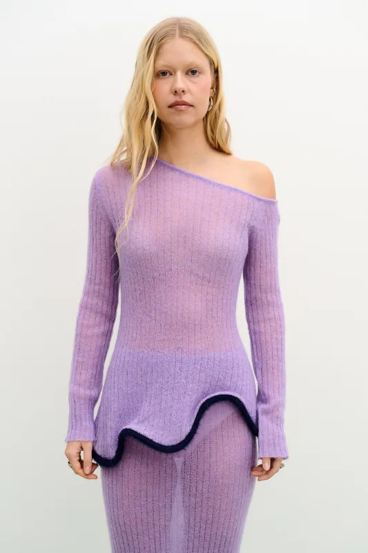 PIXIE ALPACA WAVY LONG SLEEVE TOP made by PH5