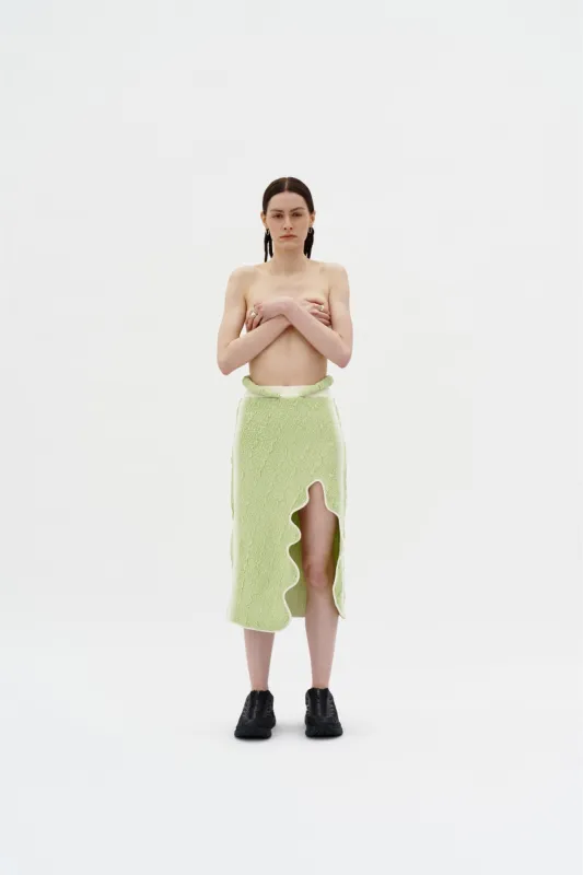 LABBU 3D BUBBLE WAVY MIDI SKIRT sold by PH5