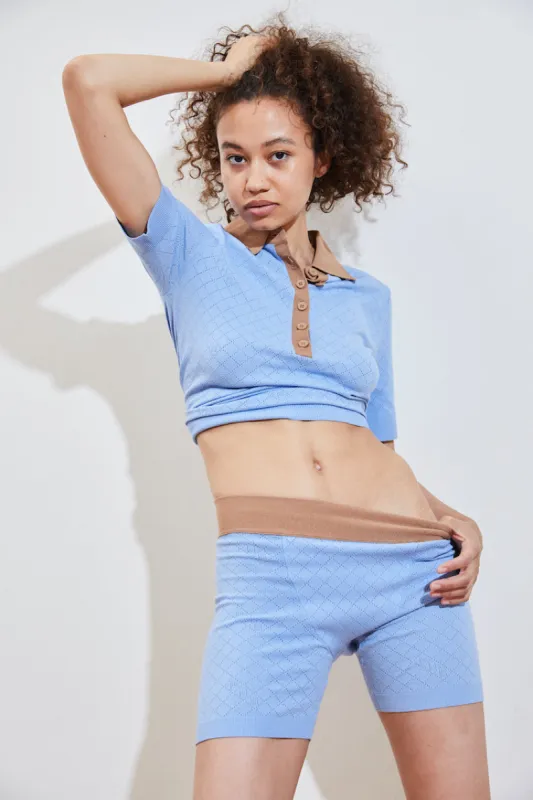 CASSIA hydraKNIT ECOVERO SHORTS blue sold by PH5