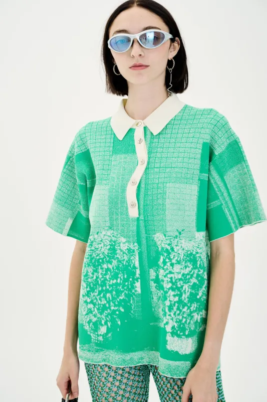SYLVIE UV REACTIVE TREE PRINT OVERSIZED SHIRT sold by PH5