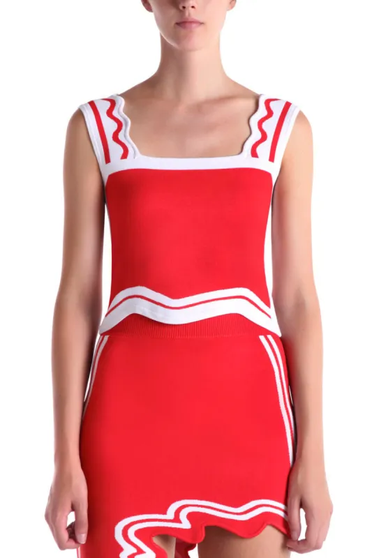 Beatrix Wavy Crop Tank Top sold by PH5