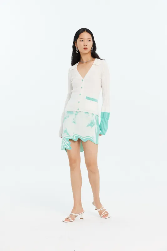 SALEM ECO "TIE DYE" WAVY MINI SKIRT sold by PH5