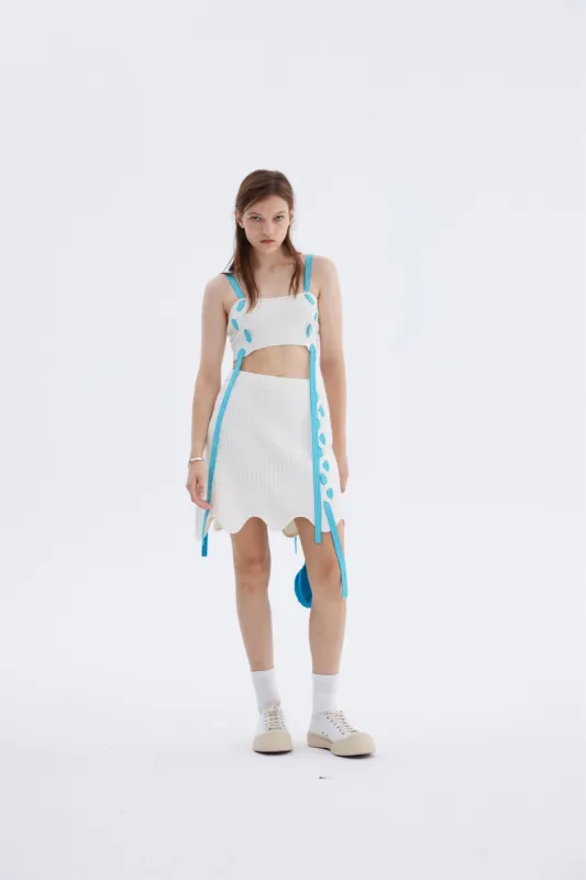 HAZEL BUSTIER TOP WITH TRAVELING RIBS made by PH5