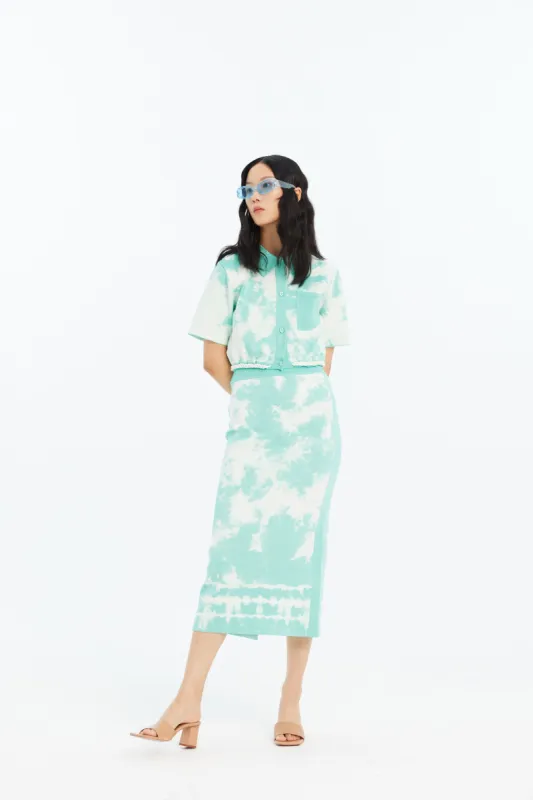 REESE ECO "TIE DYE" MIDI SKIRT sold by PH5