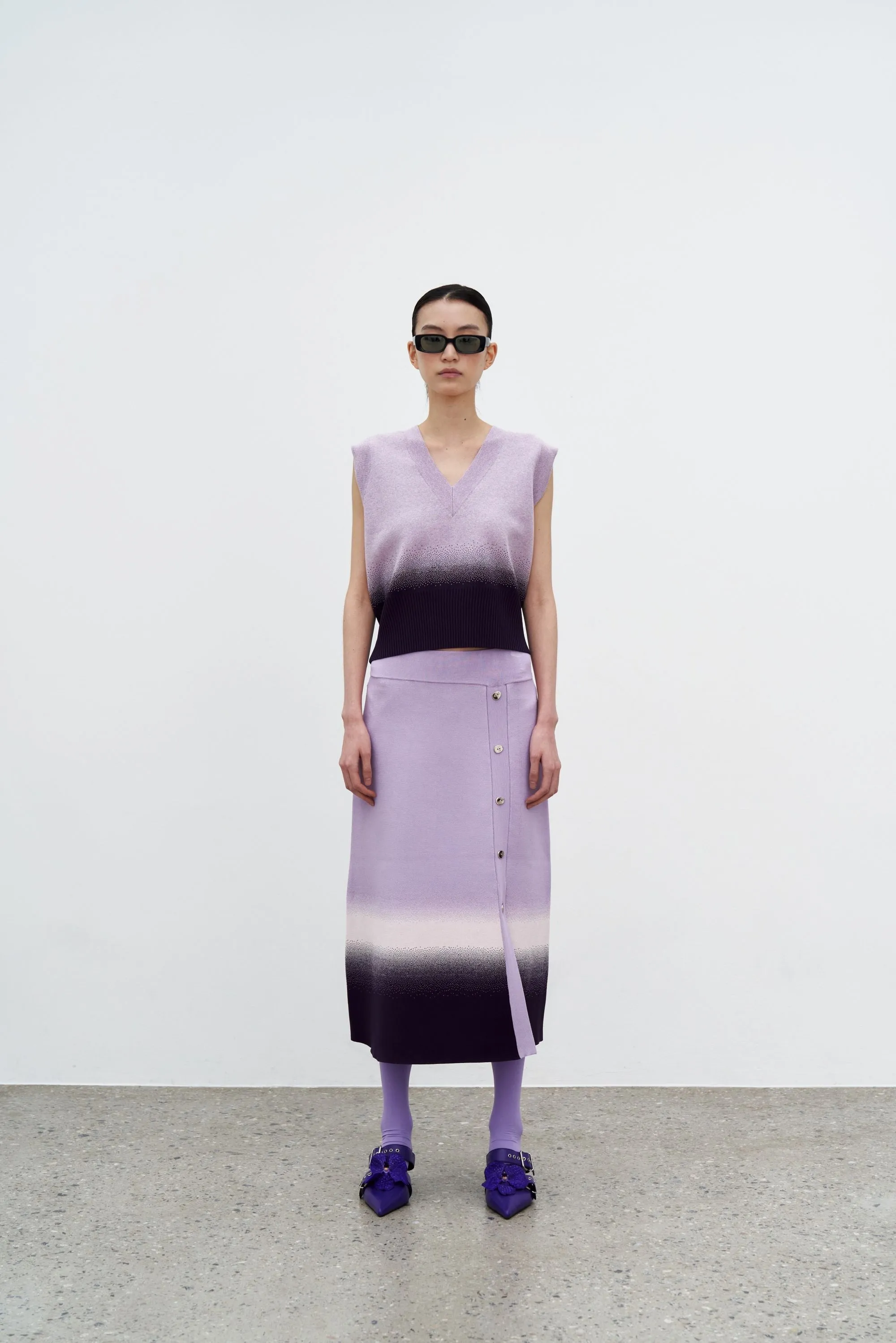 KAFKA GRADIENT PRINT A-LINE MIDI SKIRT sold by PH5 product image thumbnail 3