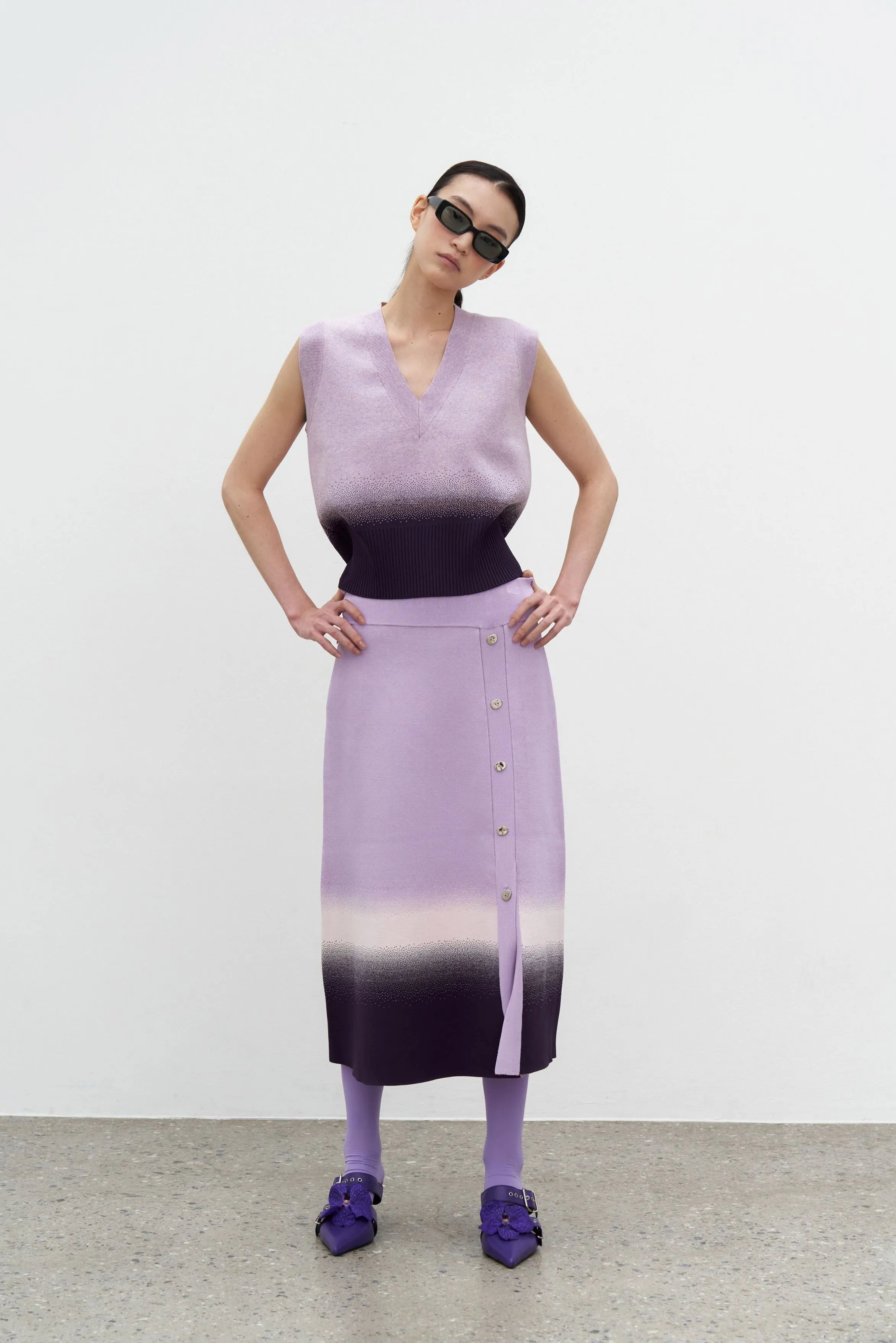 KAFKA GRADIENT PRINT A-LINE MIDI SKIRT sold by PH5 product image thumbnail 2