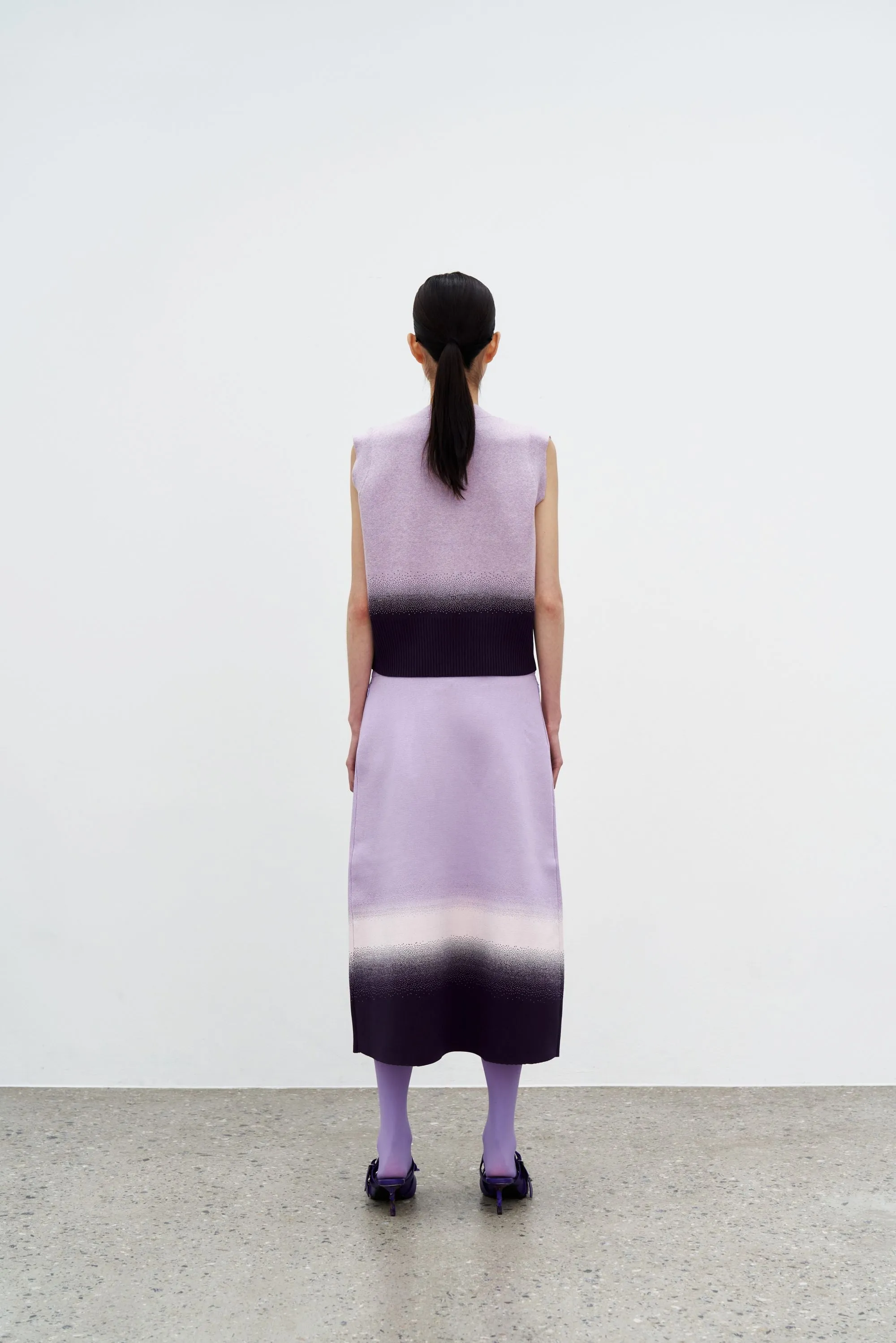 KAFKA GRADIENT PRINT A-LINE MIDI SKIRT sold by PH5 product image thumbnail 5