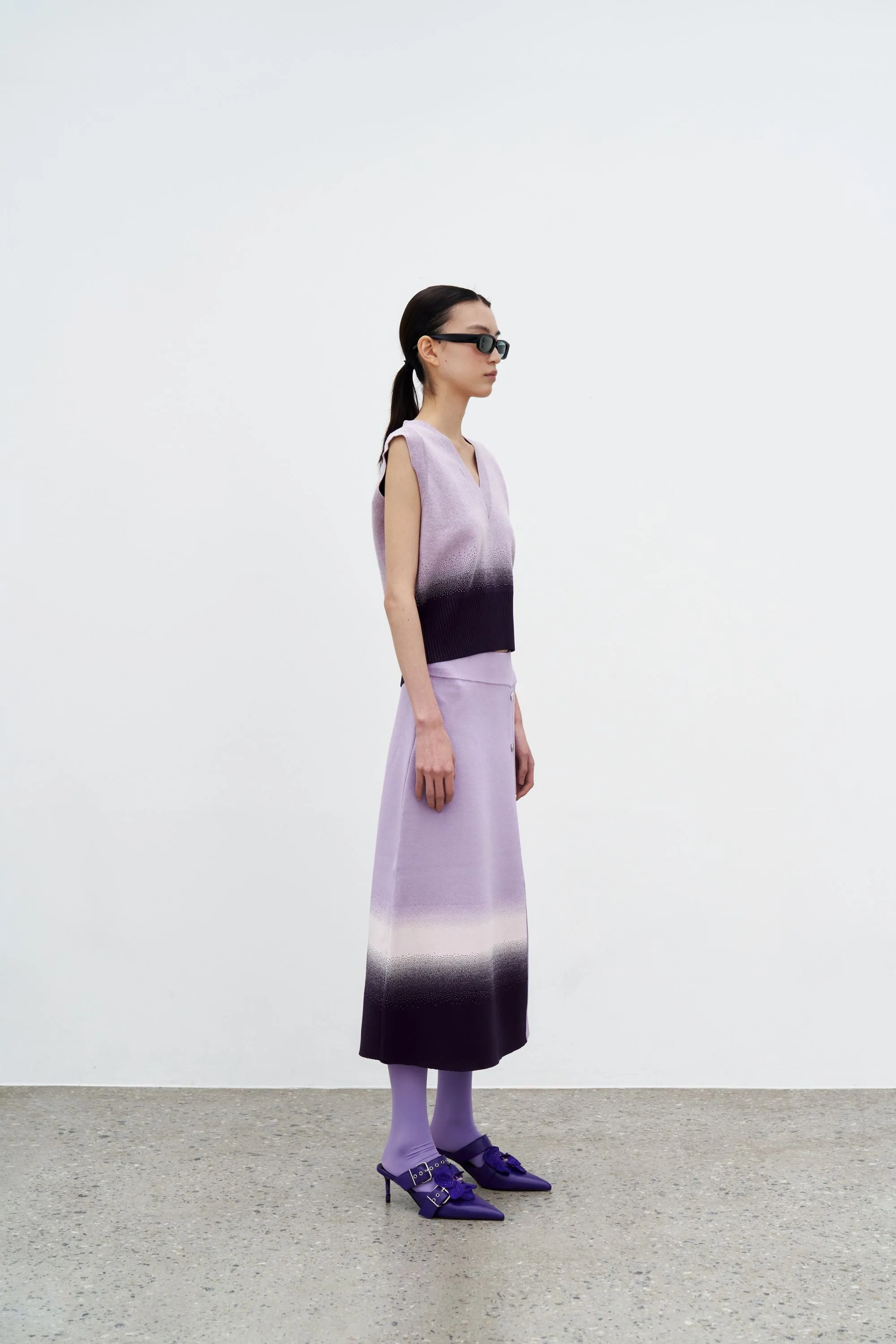 KAFKA GRADIENT PRINT A-LINE MIDI SKIRT sold by PH5 product image thumbnail 4