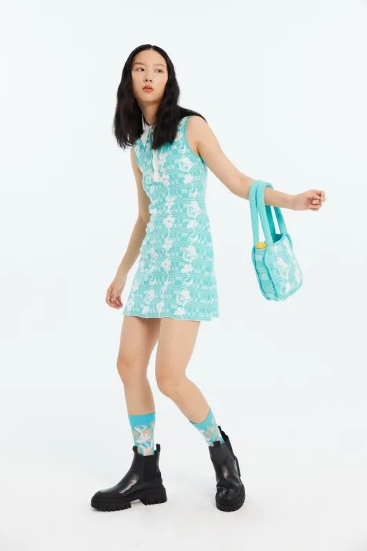 JESS FLORAL STITCH ECO MINI TANK DRESS made by PH5