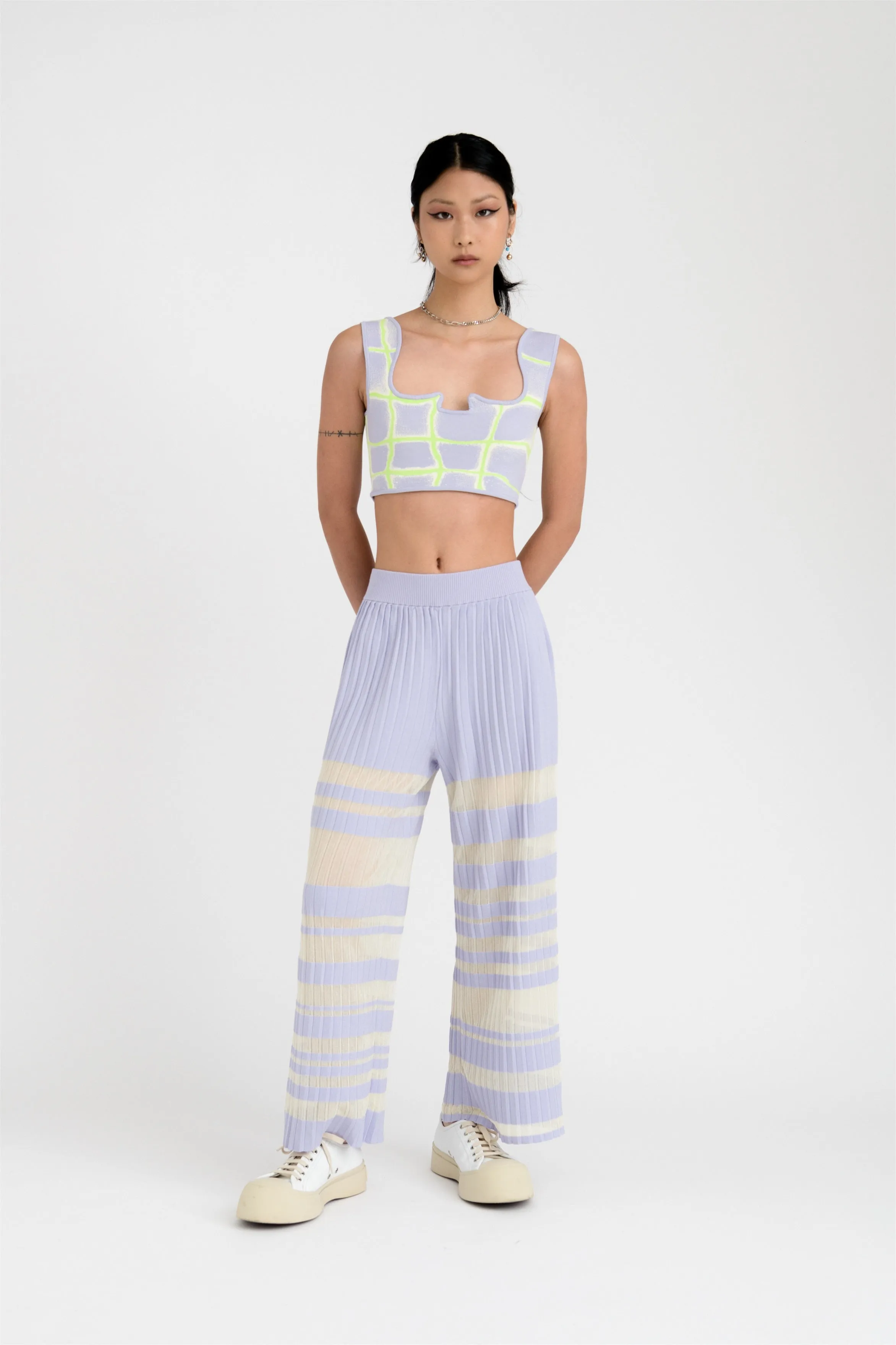 STARLET PLEATED WIDE LEG PANTS sold by PH5