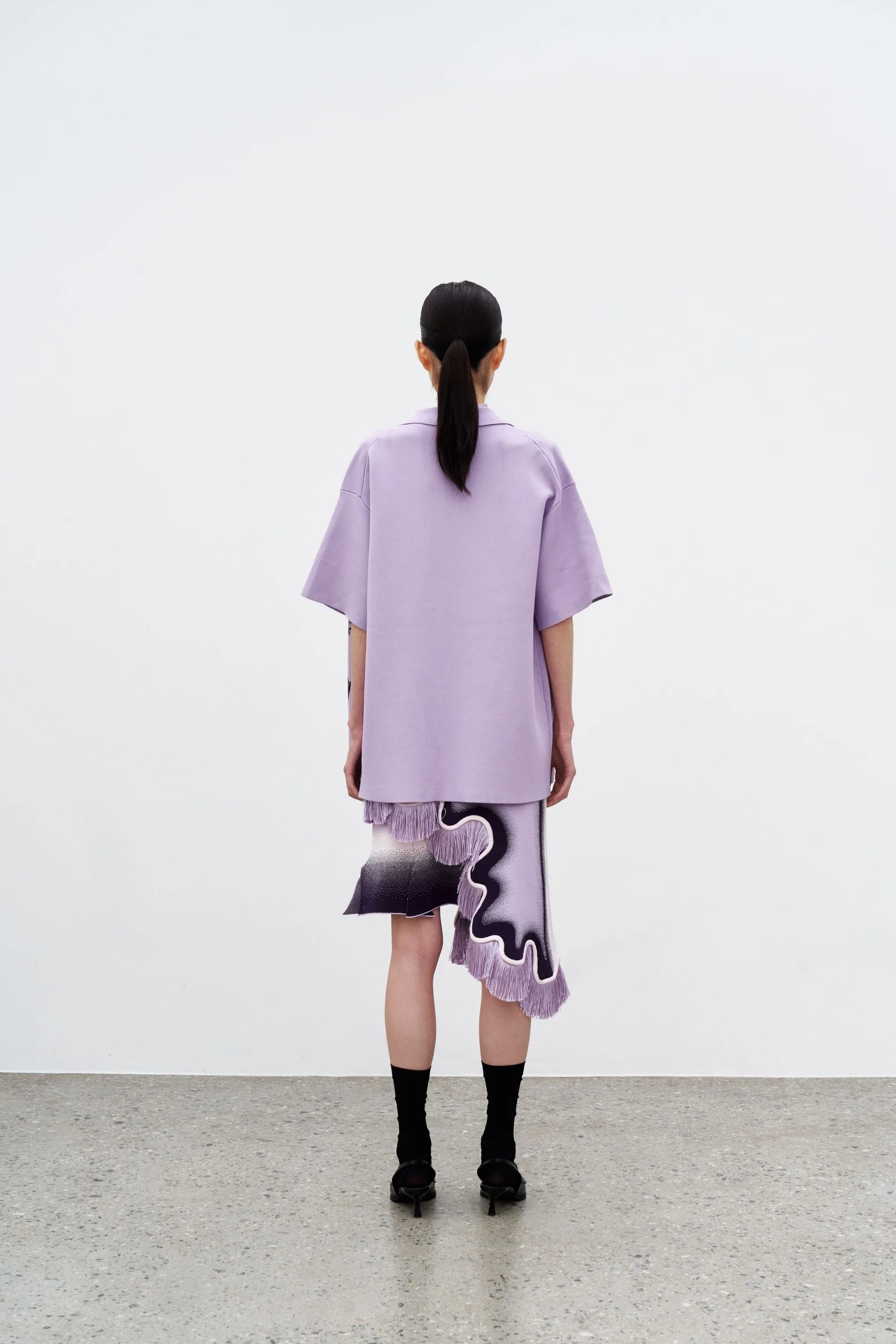 AMBER FLOWER PRINT OVERSIZED POLO SHIRT sold by PH5 product image thumbnail 5