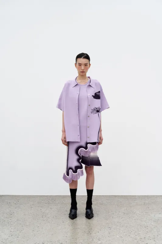 AMBER FLOWER PRINT OVERSIZED POLO SHIRT sold by PH5