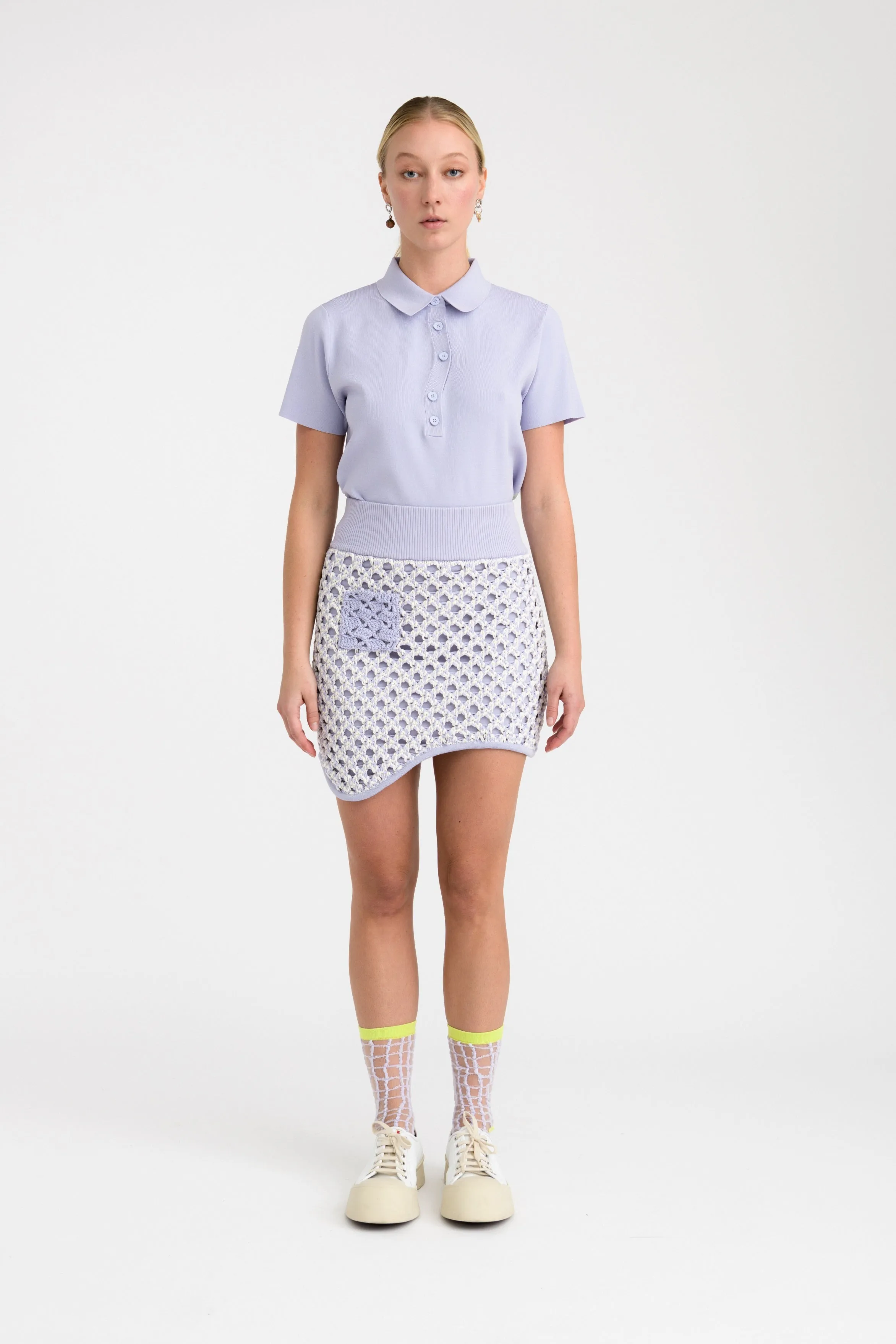 BOZO CROCHET WAVY MINI SKIRT sold by PH5