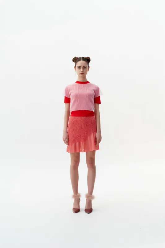 SKOLL 3D-BUBBLE SHORT SLEEVE TOP sold by PH5